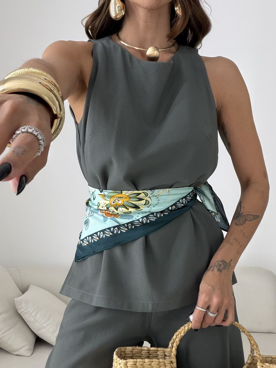 CONJUNTO MARIA PAULA CALÇA VERDE