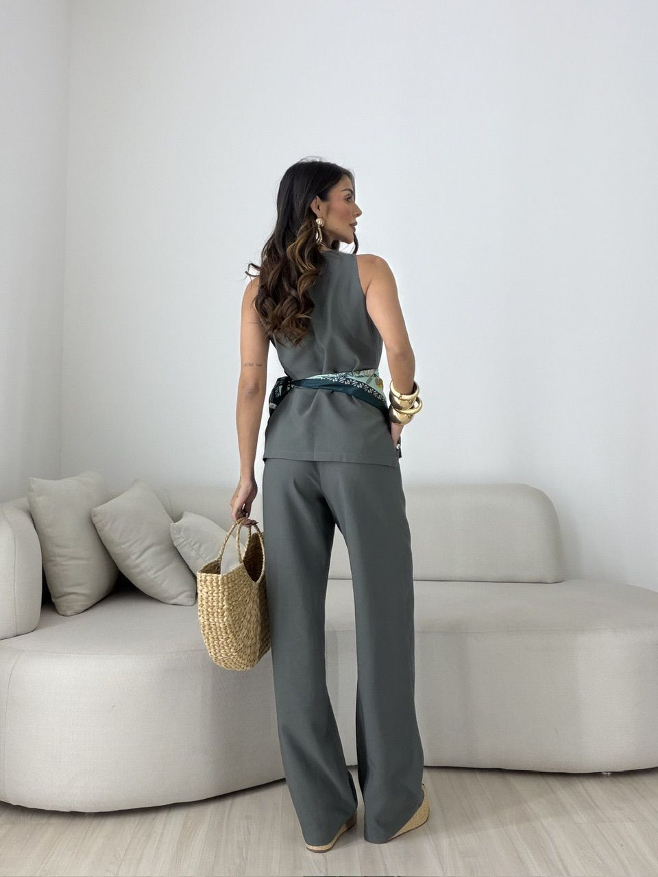 CONJUNTO MARIA PAULA CALÇA VERDE
