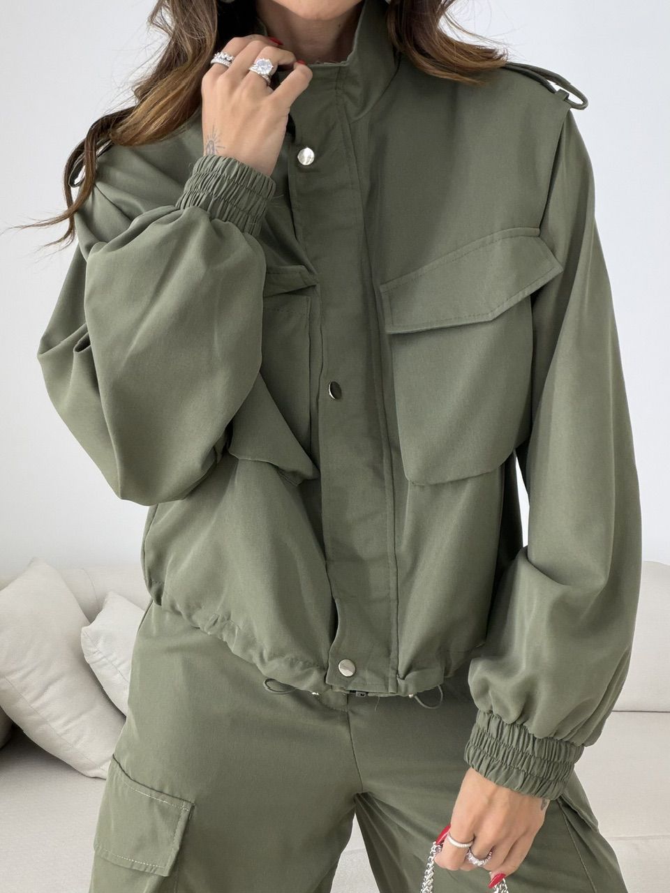 CONJUNTO VÂNIA CARGO VERDE OLIVA