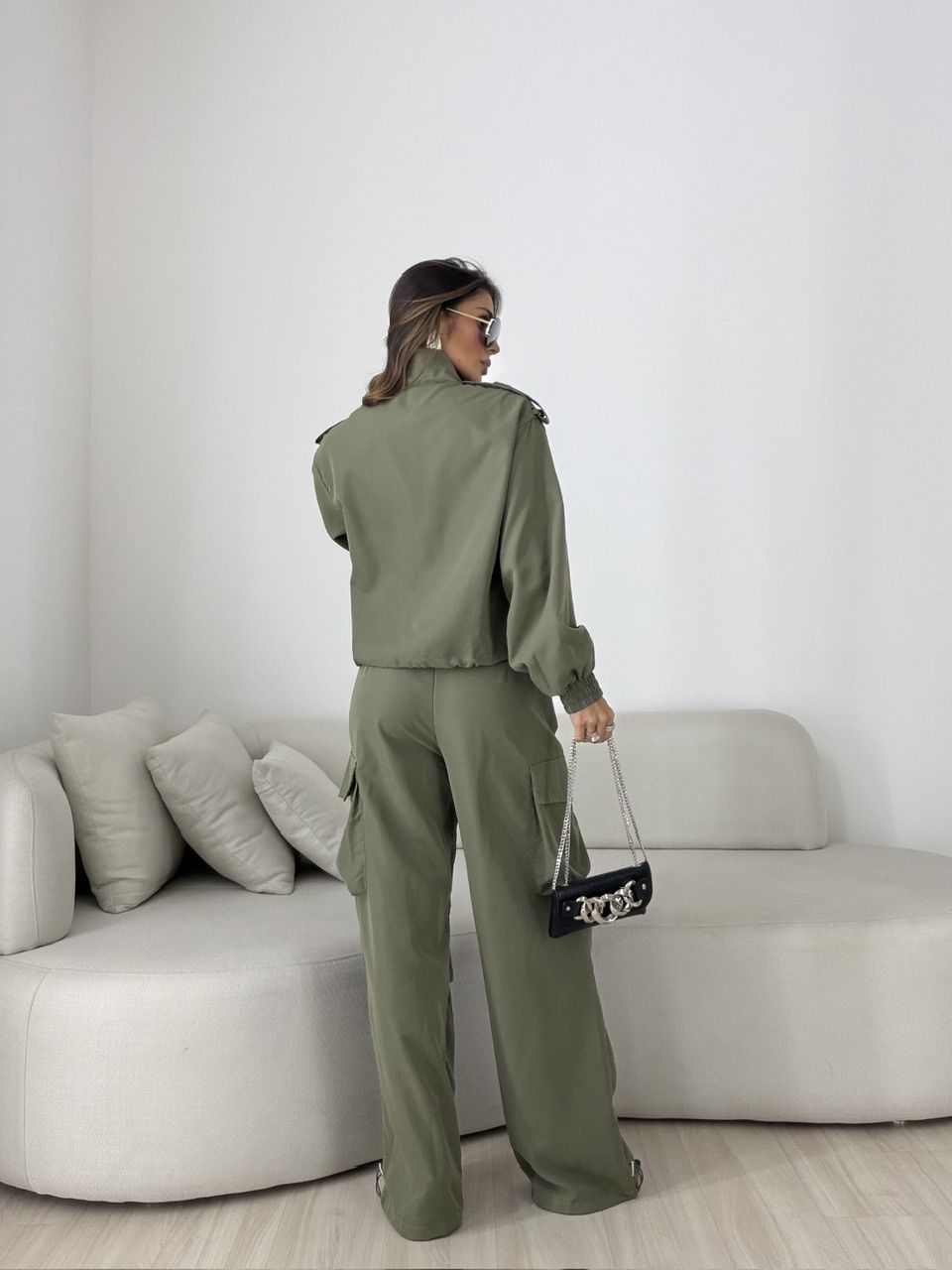 CONJUNTO VÂNIA CARGO VERDE OLIVA