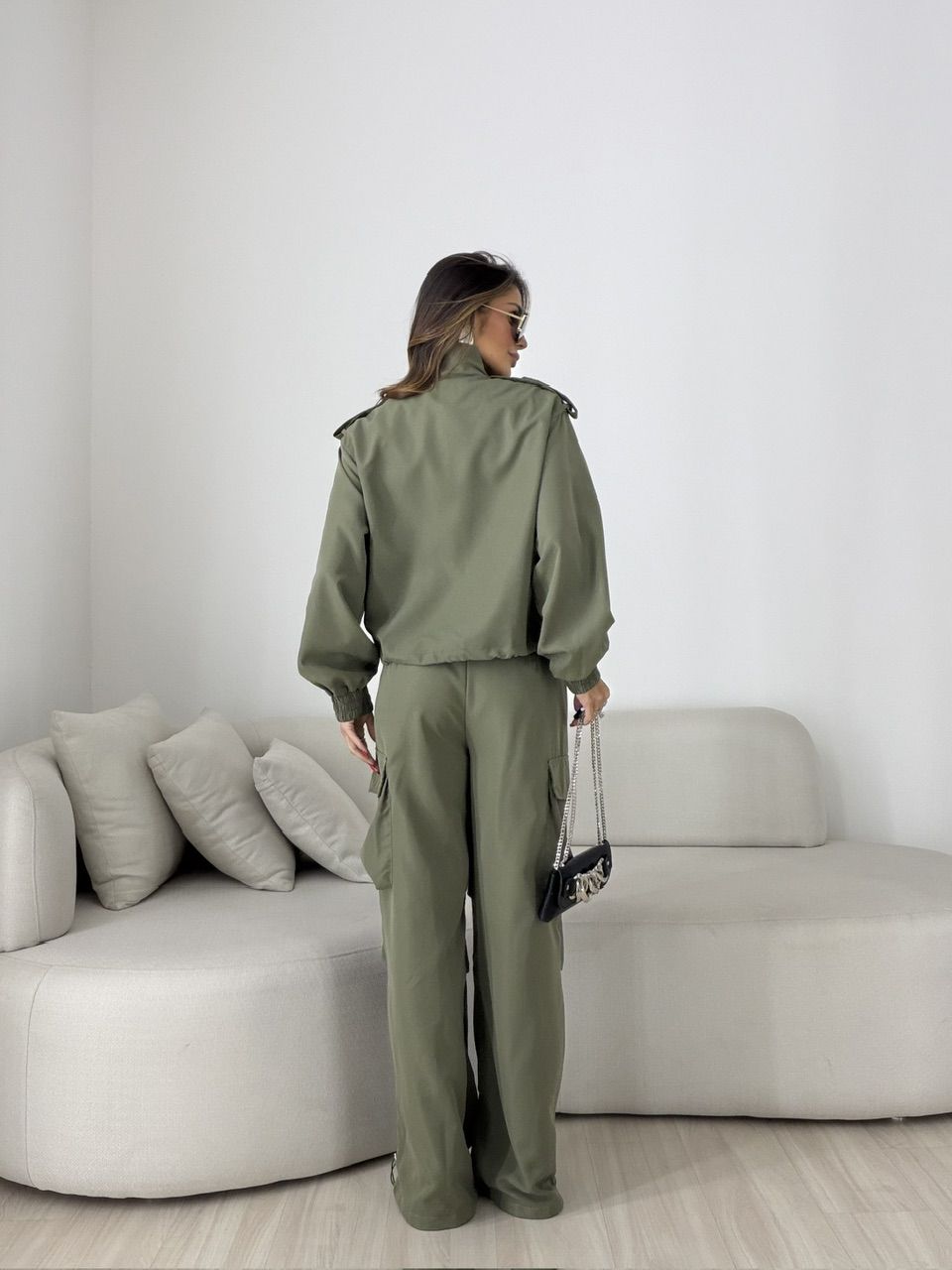 CONJUNTO VÂNIA CARGO VERDE OLIVA