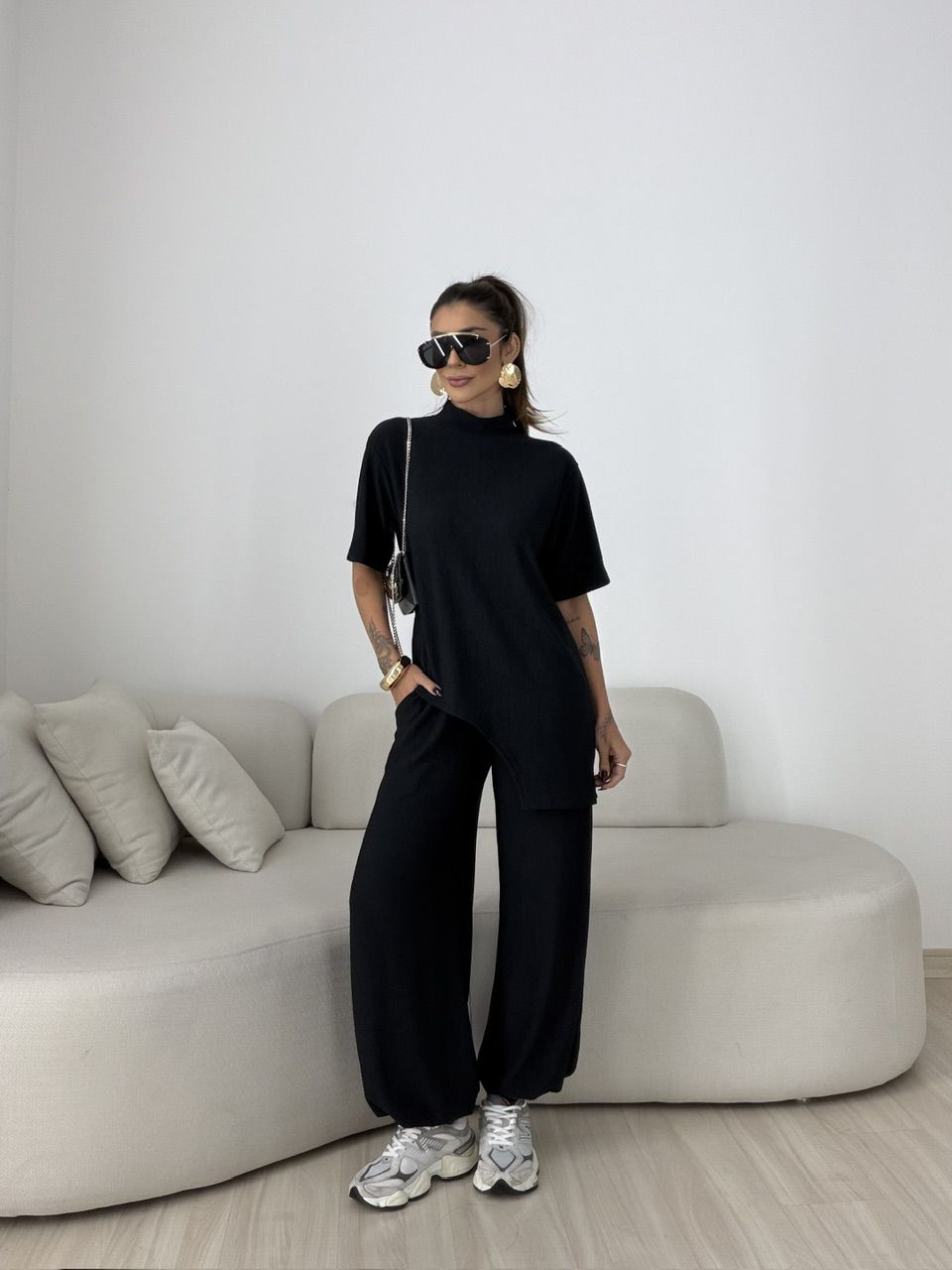 CONJUNTO ZOE ASSIMÉTRICO PRETO