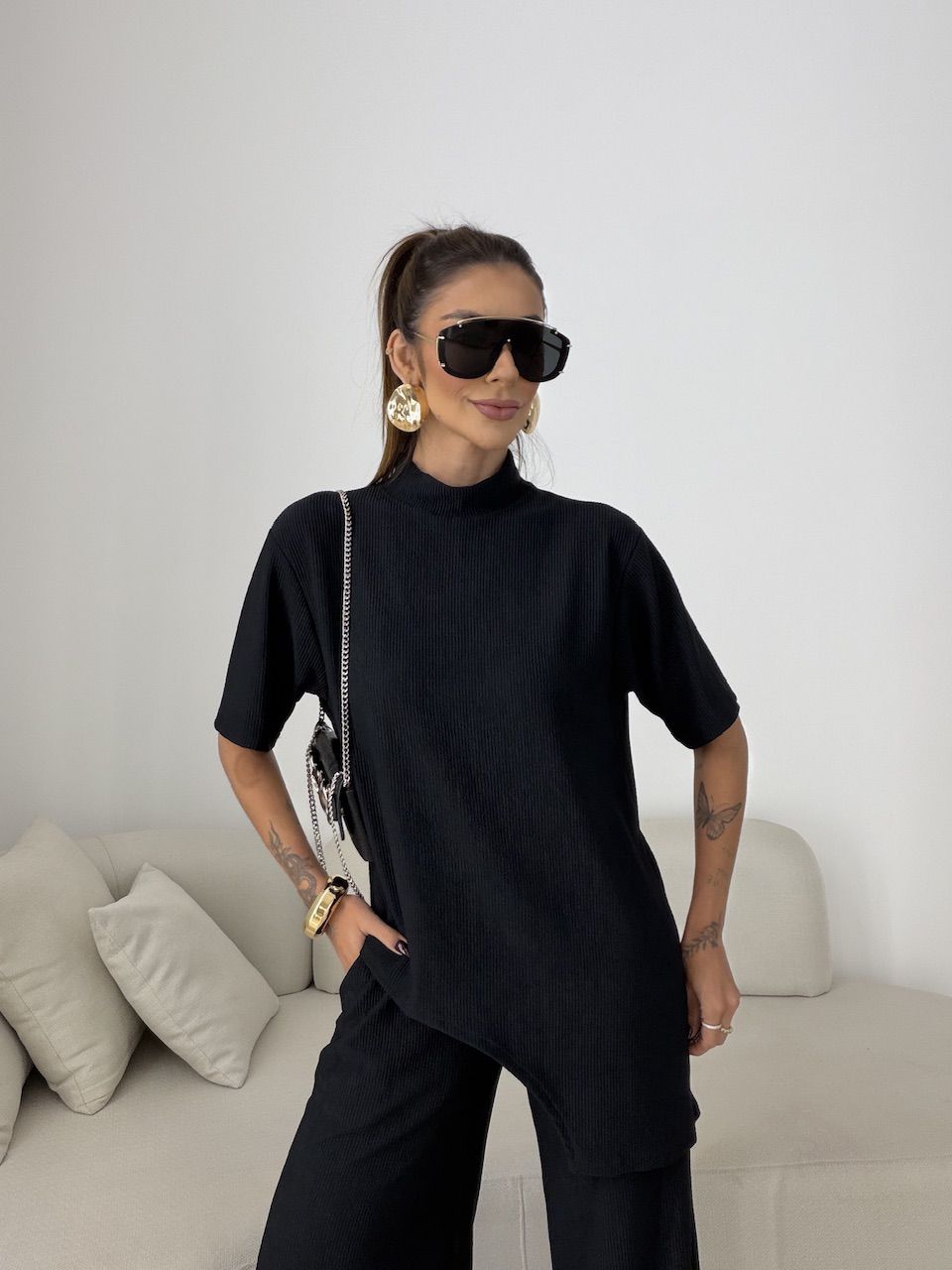 CONJUNTO ZOE ASSIMÉTRICO PRETO