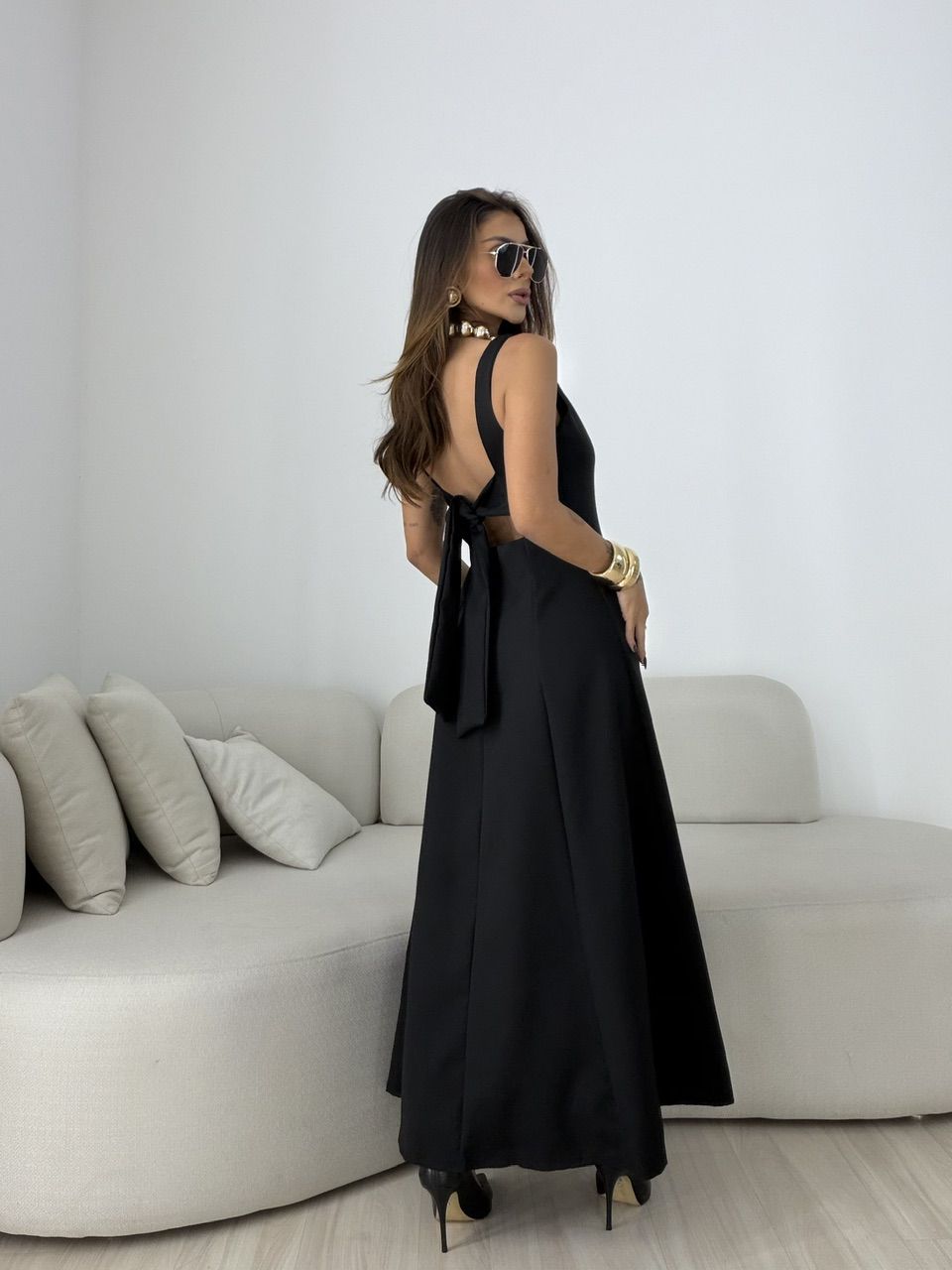 VESTIDO BIANCA LONGO PRETO