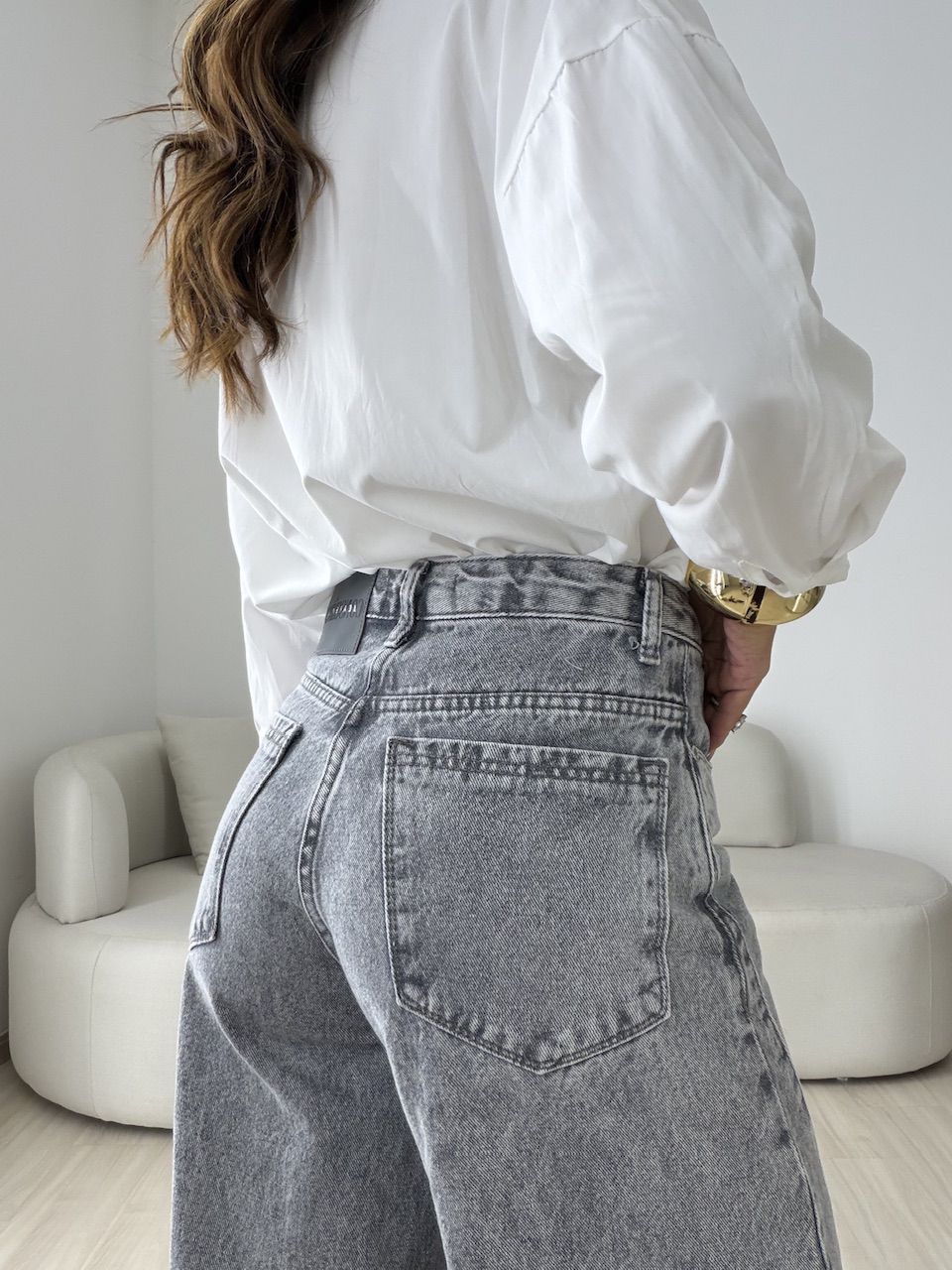 CALÇA EVA RECORTES Cinza