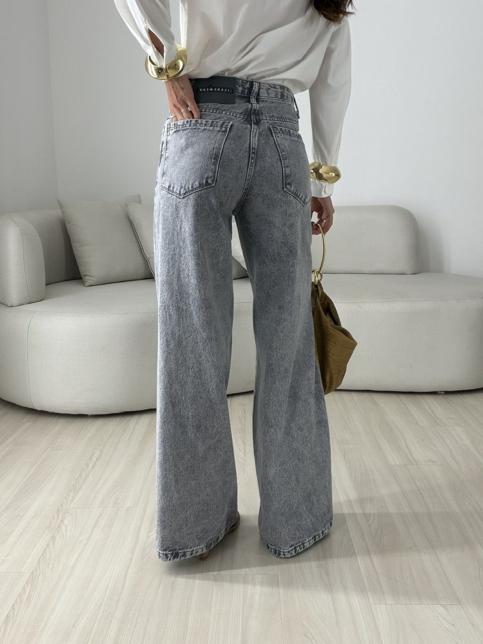 CALÇA EVA RECORTES Cinza