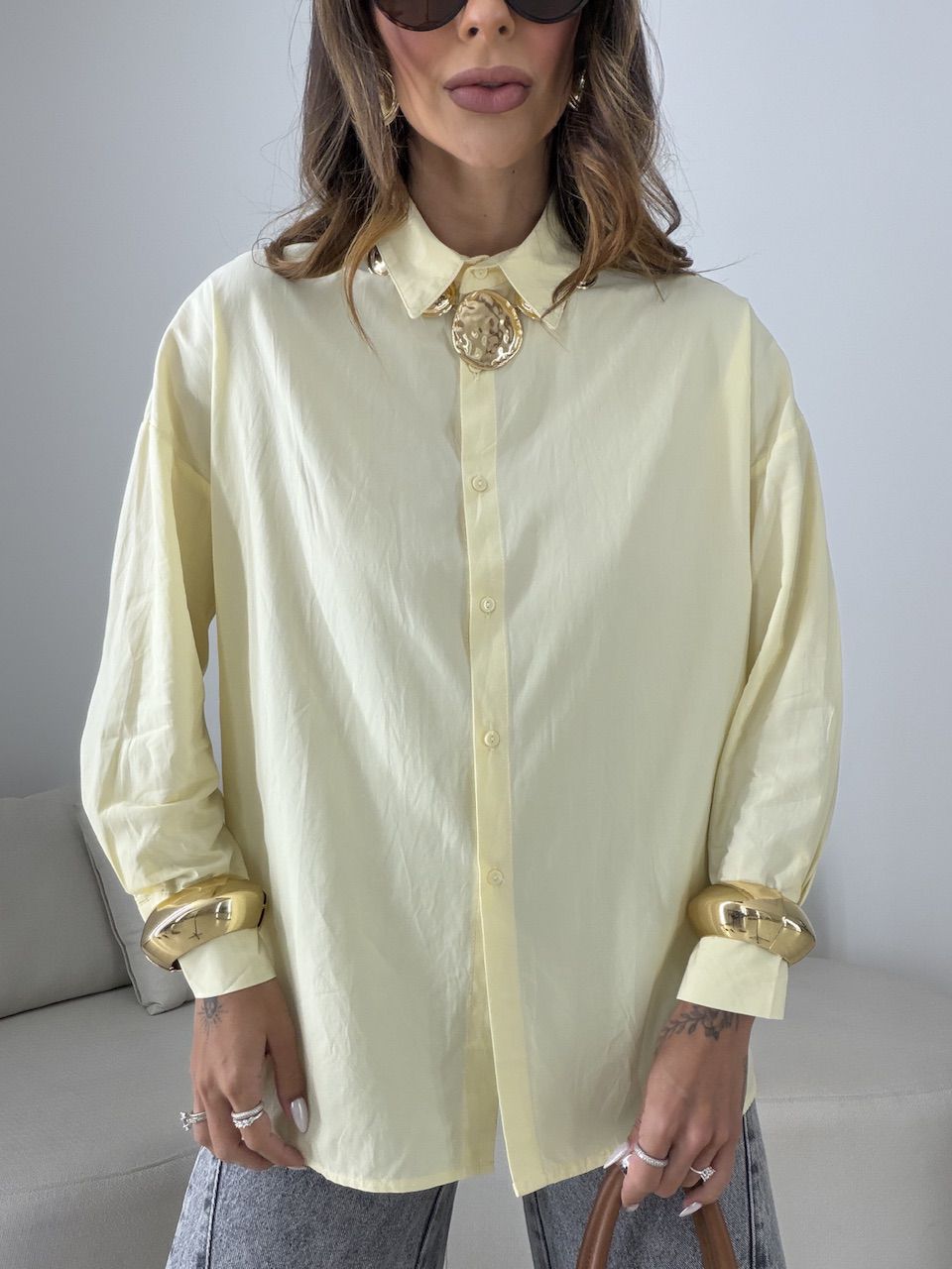 CAMISA ELOÁ OVER amarela