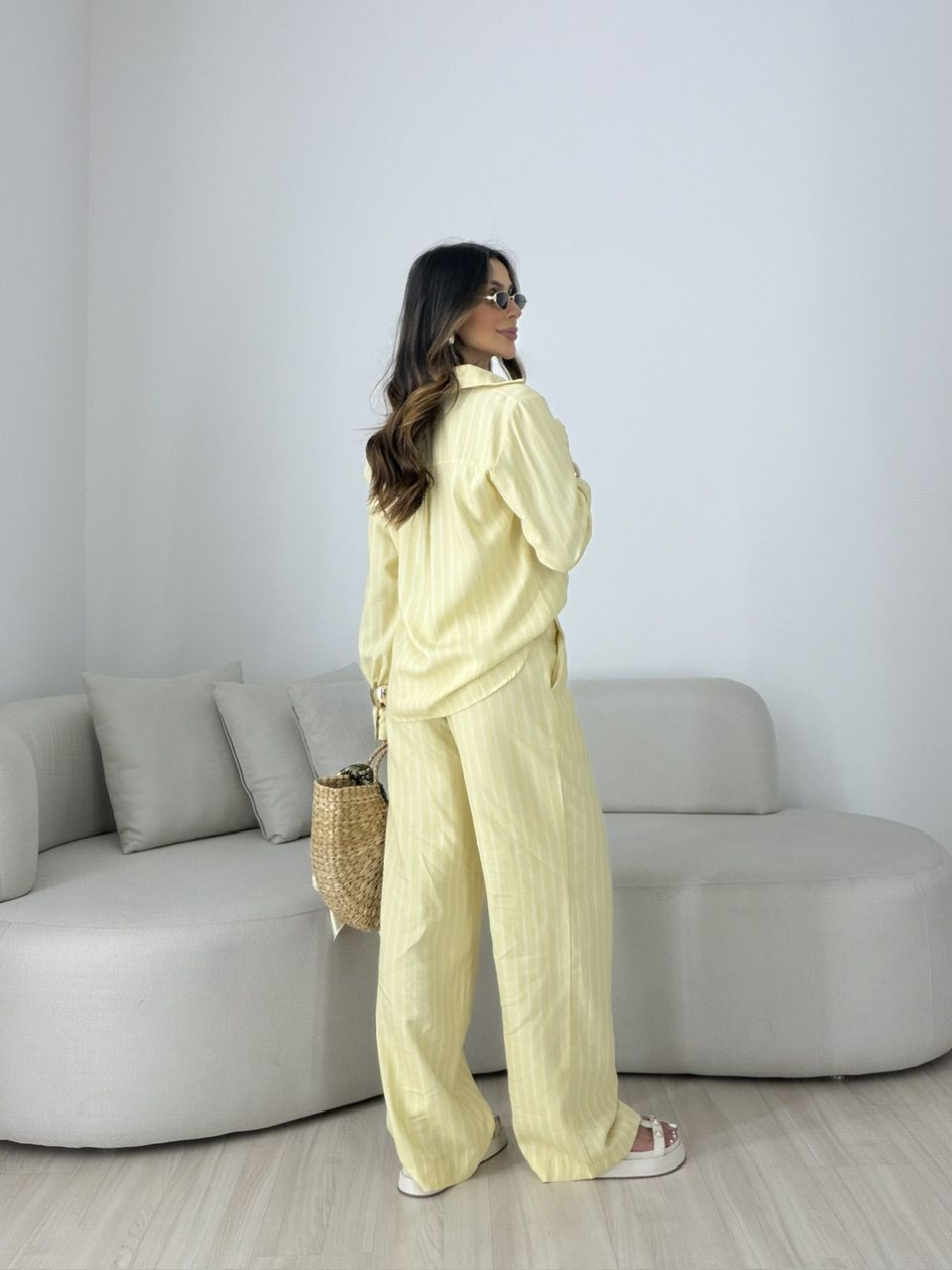 CONJUNTO ALANA LISTRAS AMARELO