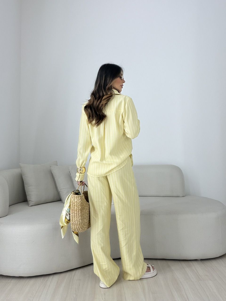 CONJUNTO ALANA LISTRAS AMARELO