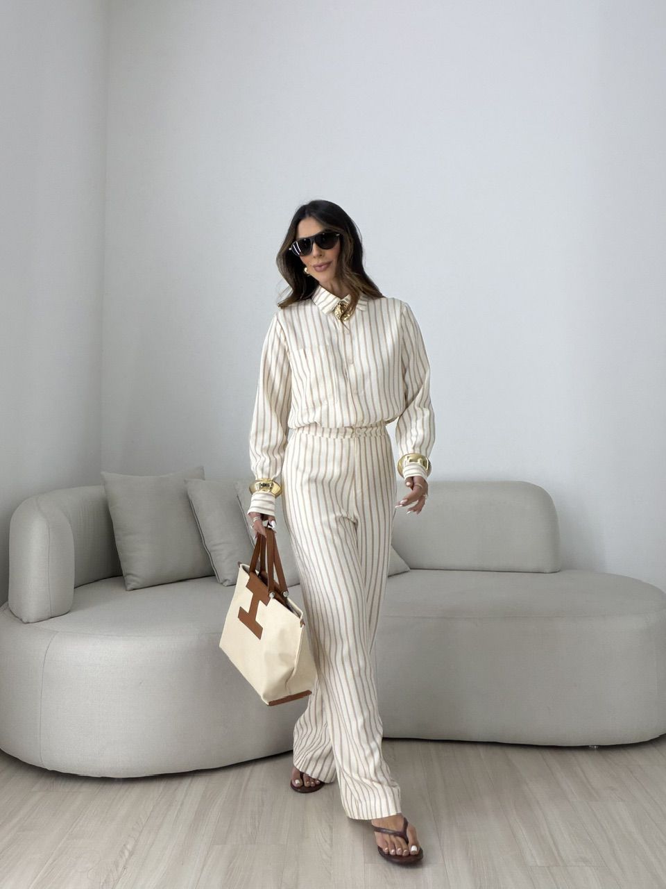 CONJUNTO ALANA LISTRAS AREIA