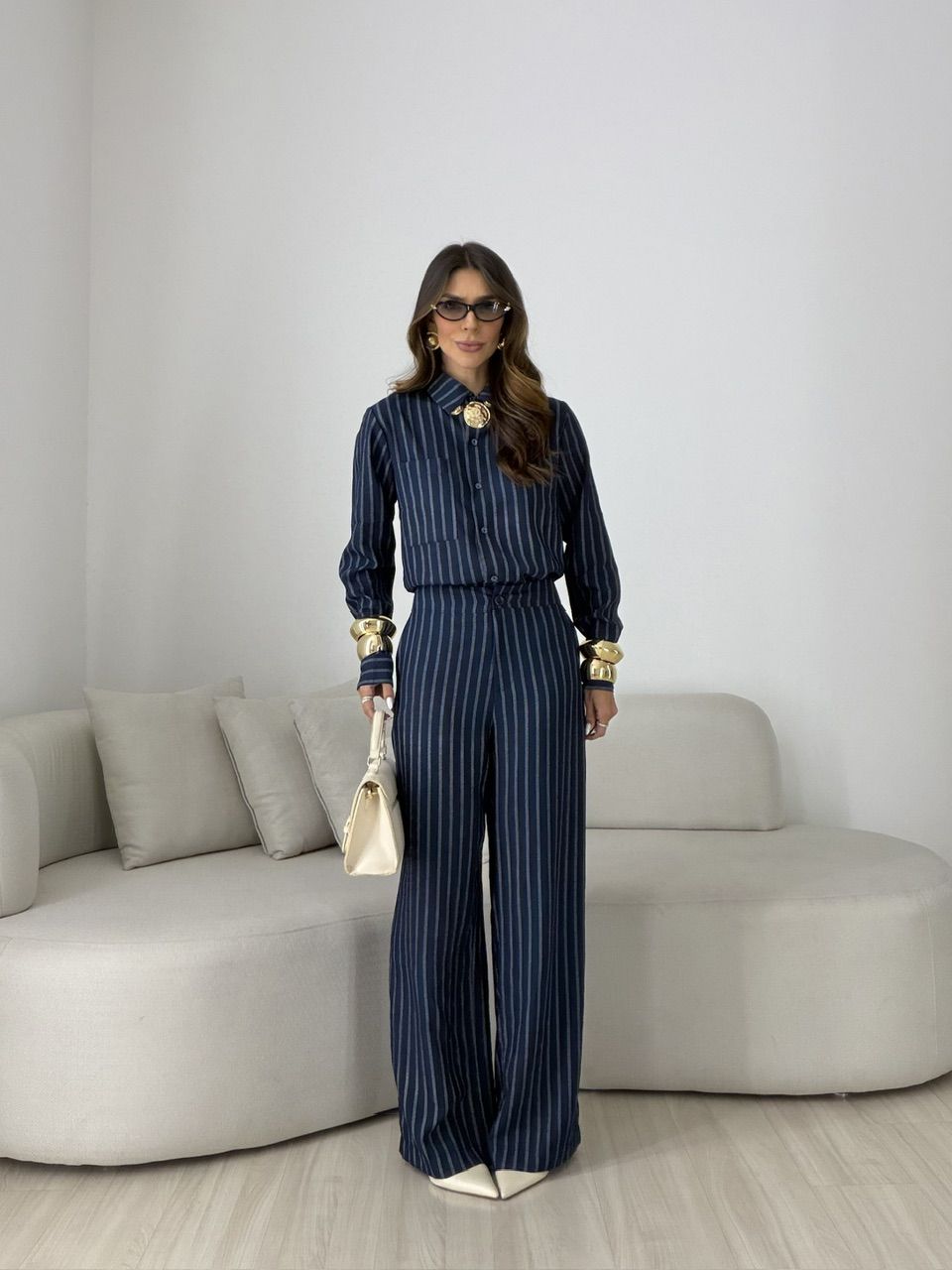 CONJUNTO ALANA LISTRAS MARINHO