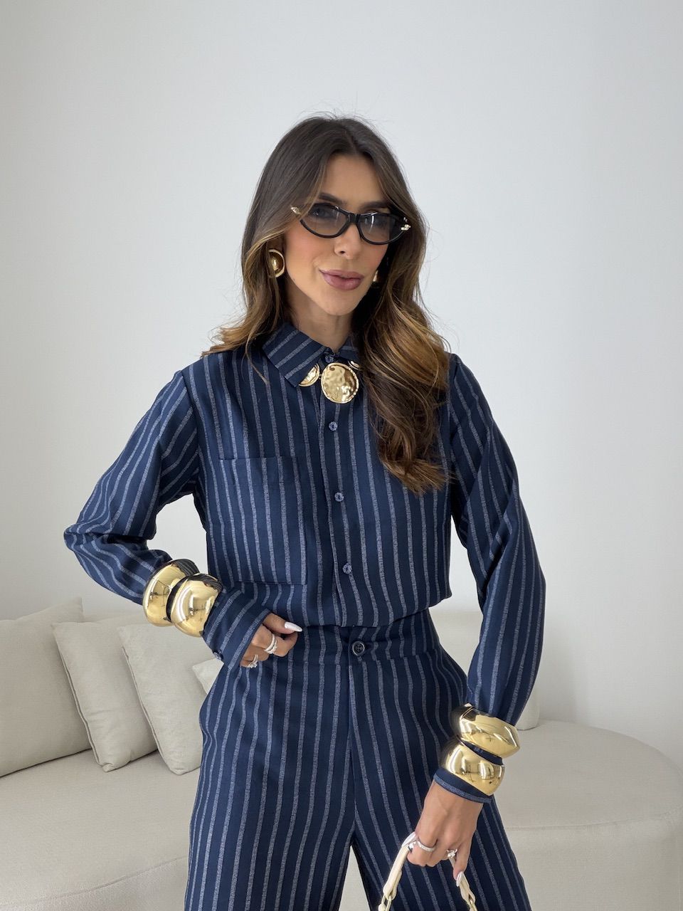 CONJUNTO ALANA LISTRAS MARINHO