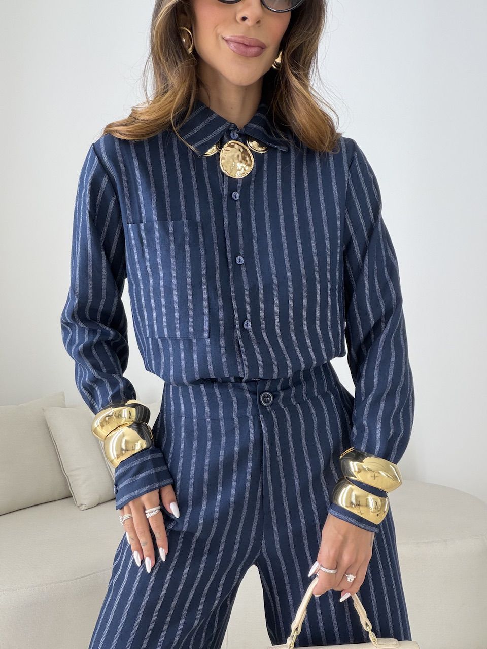 CONJUNTO ALANA LISTRAS MARINHO