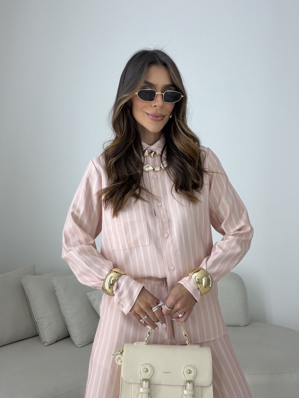 CONJUNTO ALANA LISTRAS ROSA