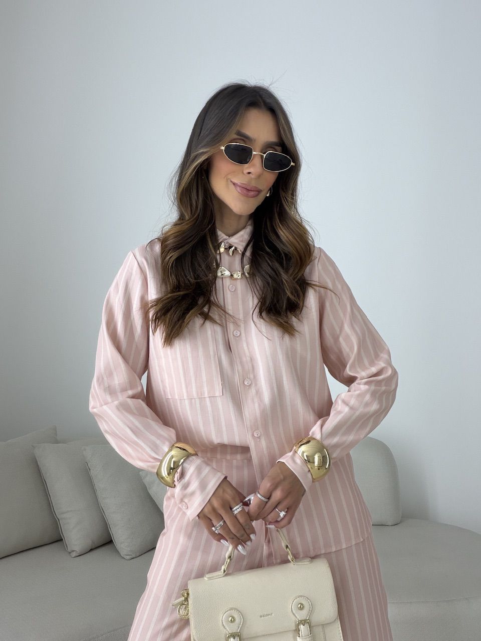 CONJUNTO ALANA LISTRAS ROSA