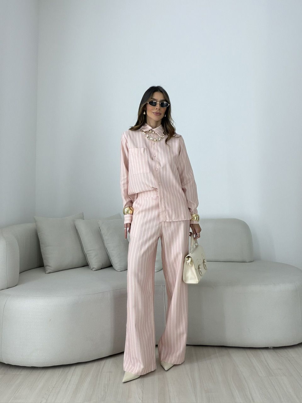 CONJUNTO ALANA LISTRAS ROSA