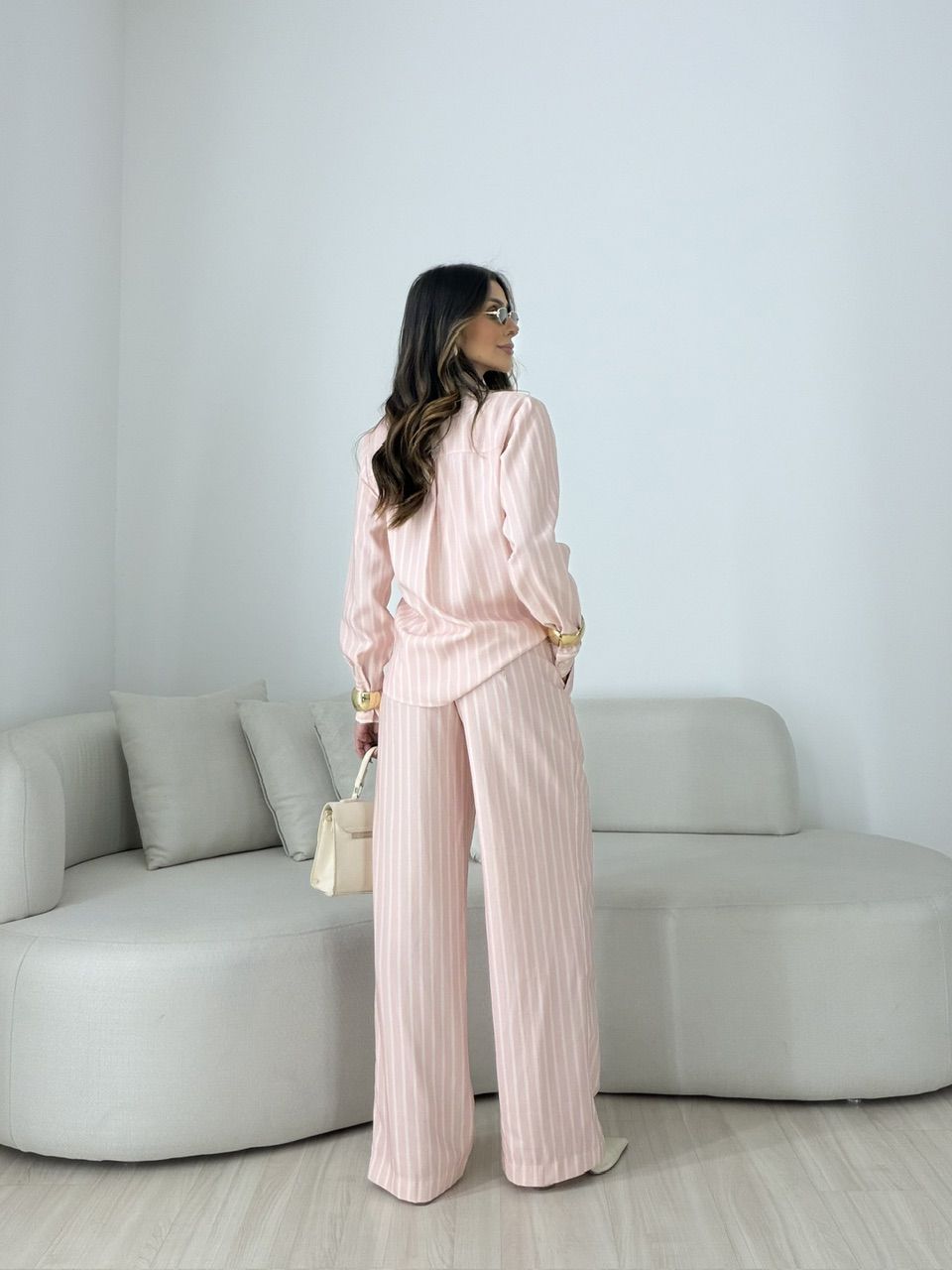CONJUNTO ALANA LISTRAS ROSA