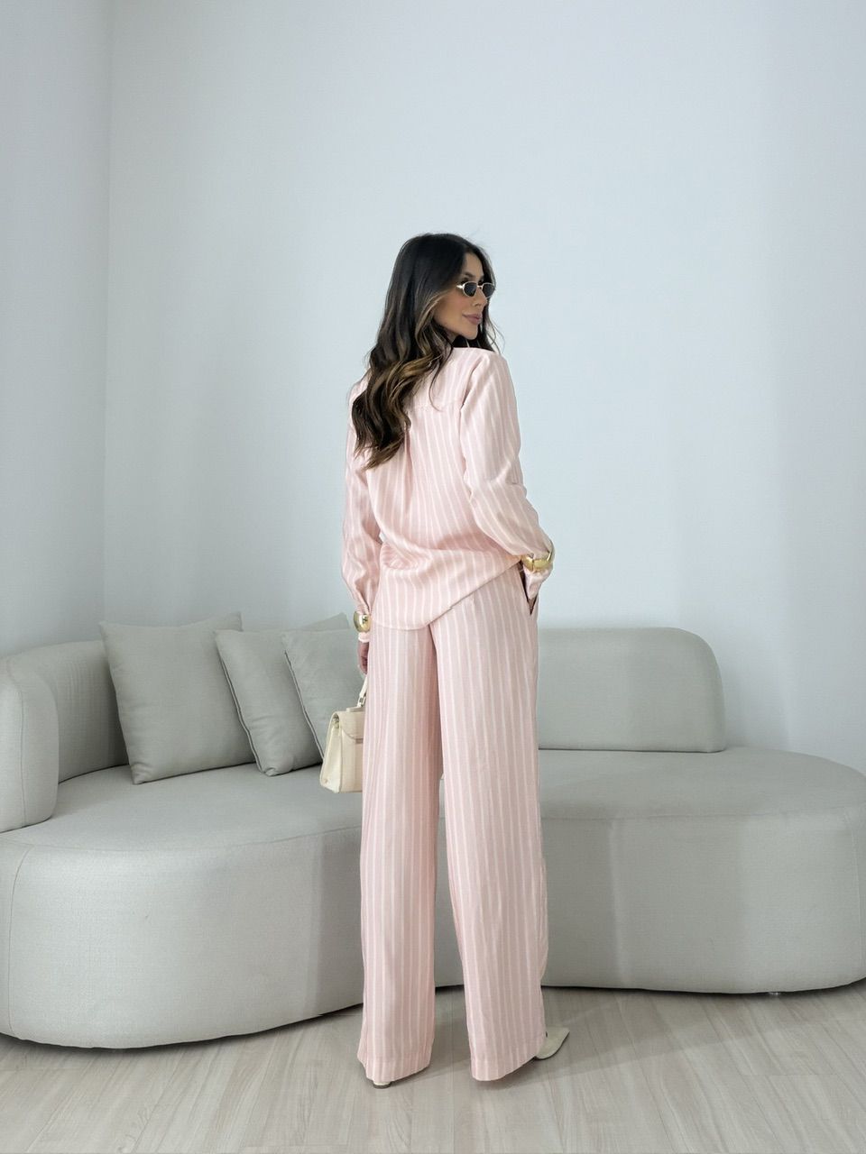 CONJUNTO ALANA LISTRAS ROSA