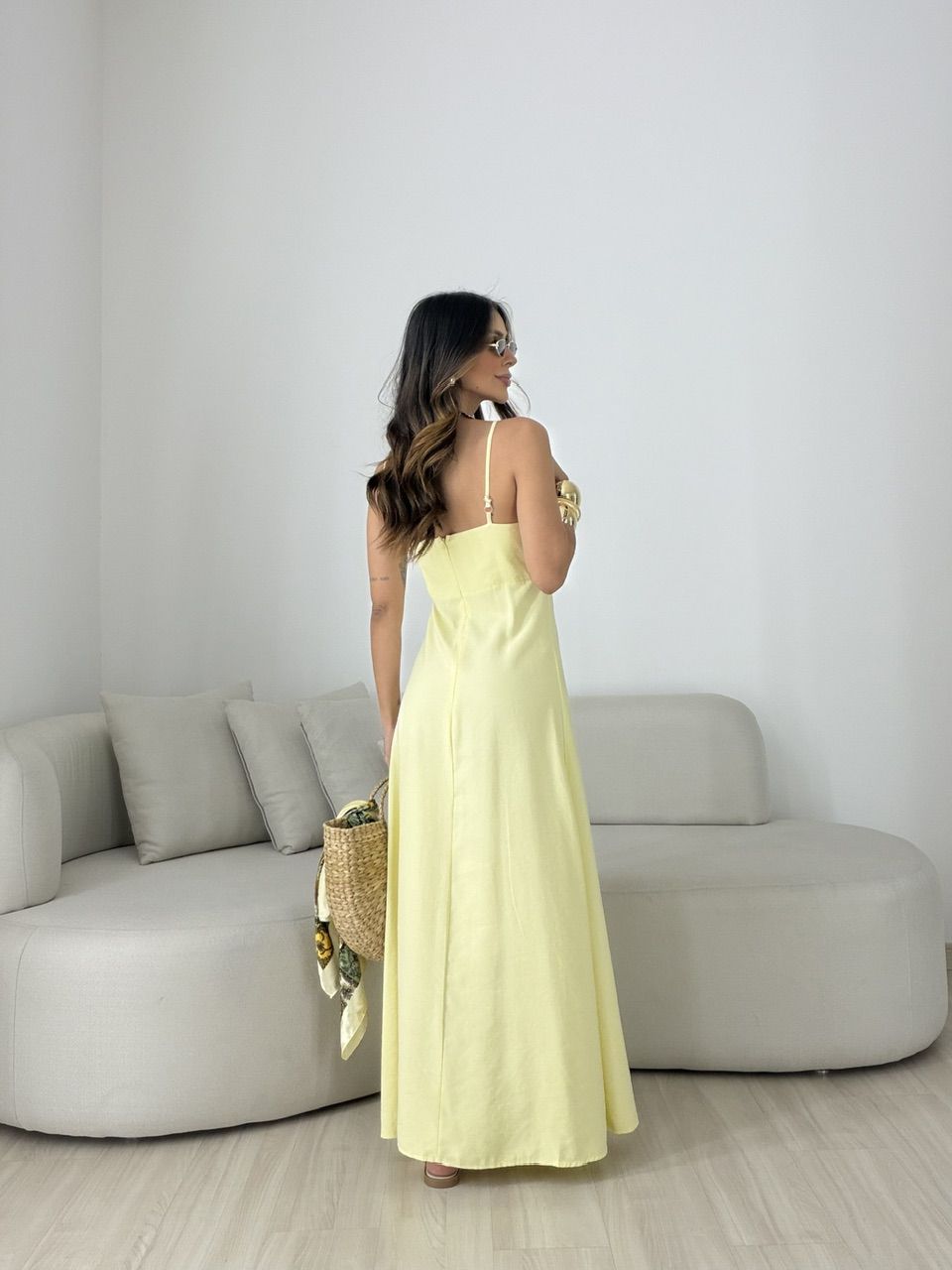 VESTIDO MARIA ALICE FENDA AMARELO