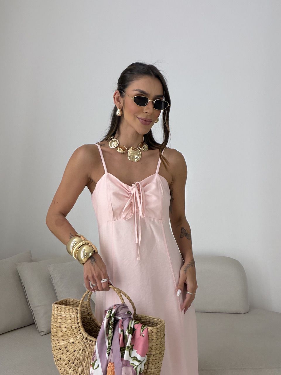 VESTIDO MARIA ALICE FENDA ROSA
