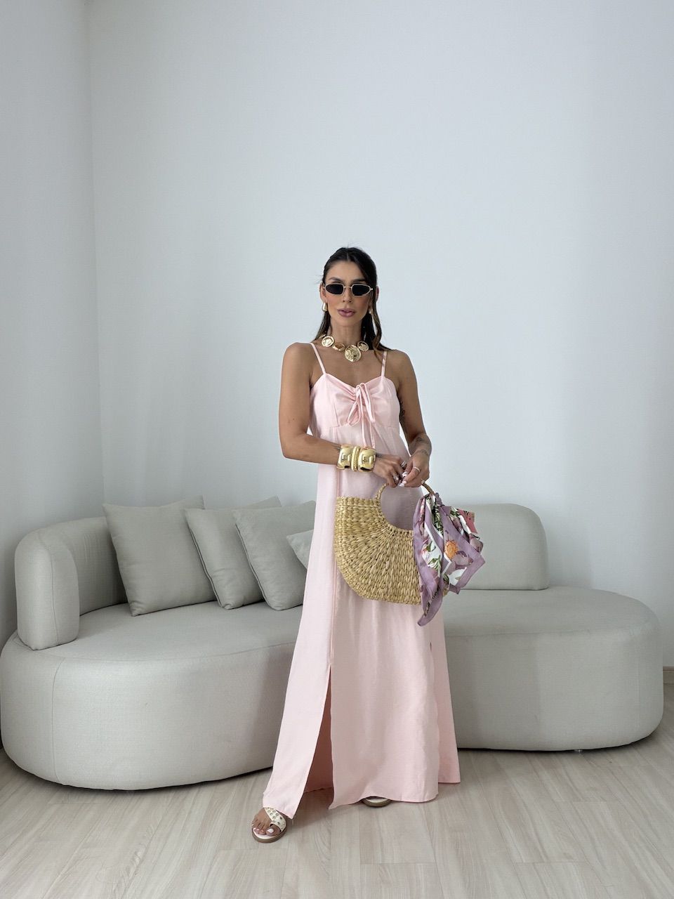 VESTIDO MARIA ALICE FENDA ROSA