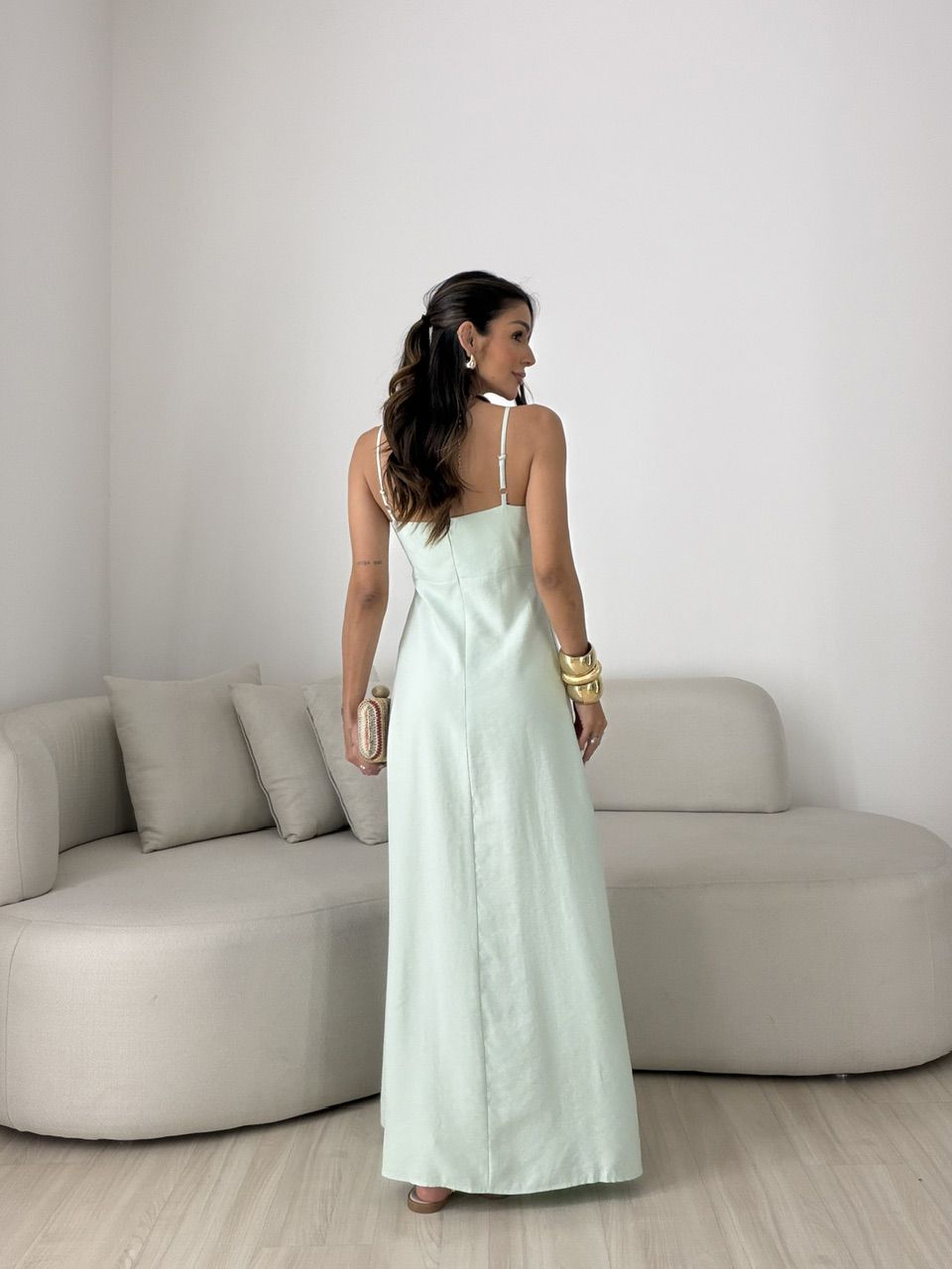 VESTIDO MARIA ALICE FENDA VERDE