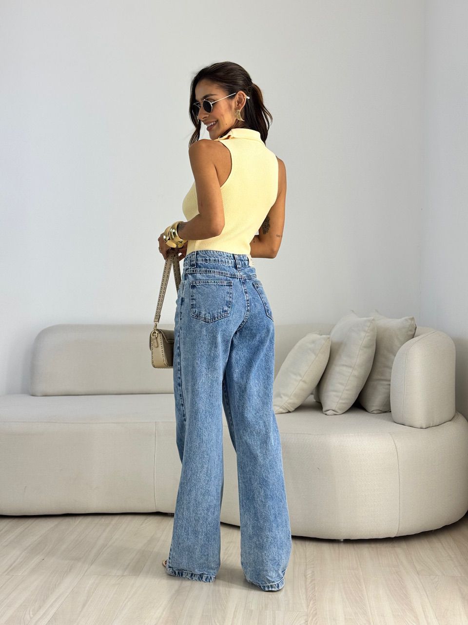 BLUSA GABRIELA GOLA CREME