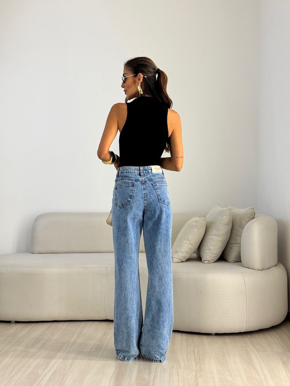 BLUSA GABRIELA GOLA PRETA