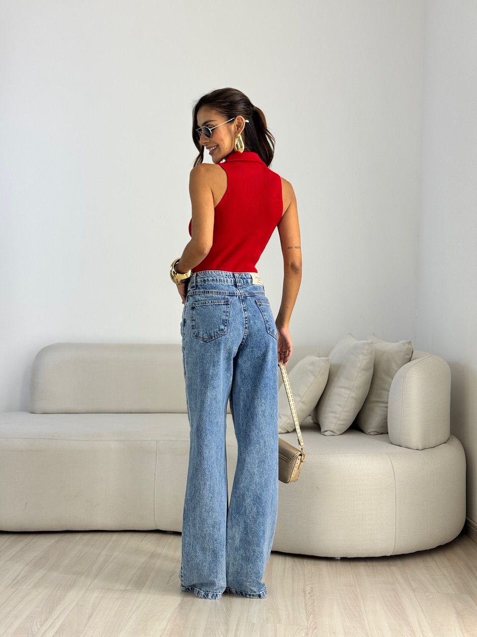 BLUSA GABRIELA GOLA VERMELHA