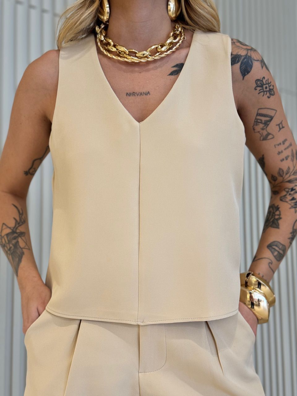 CONJUNTO PAOLA SHORT NUDE