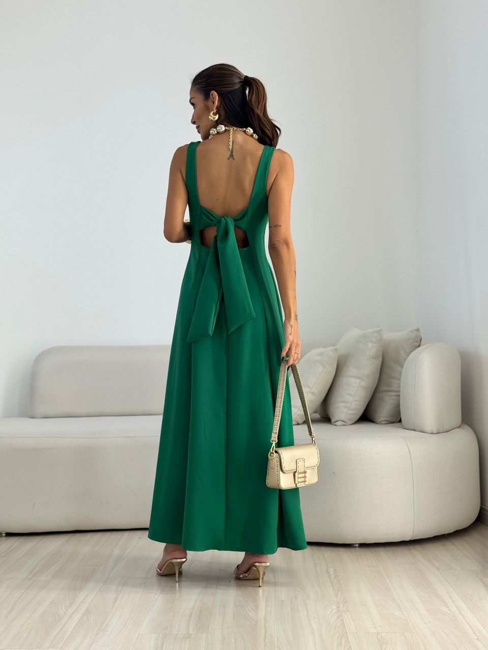 VESTIDO BEATRIZ LONGO VERDE