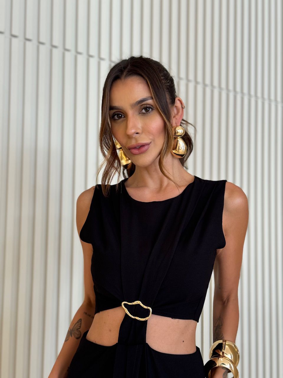 VESTIDO DANIELA FENDA PRETO