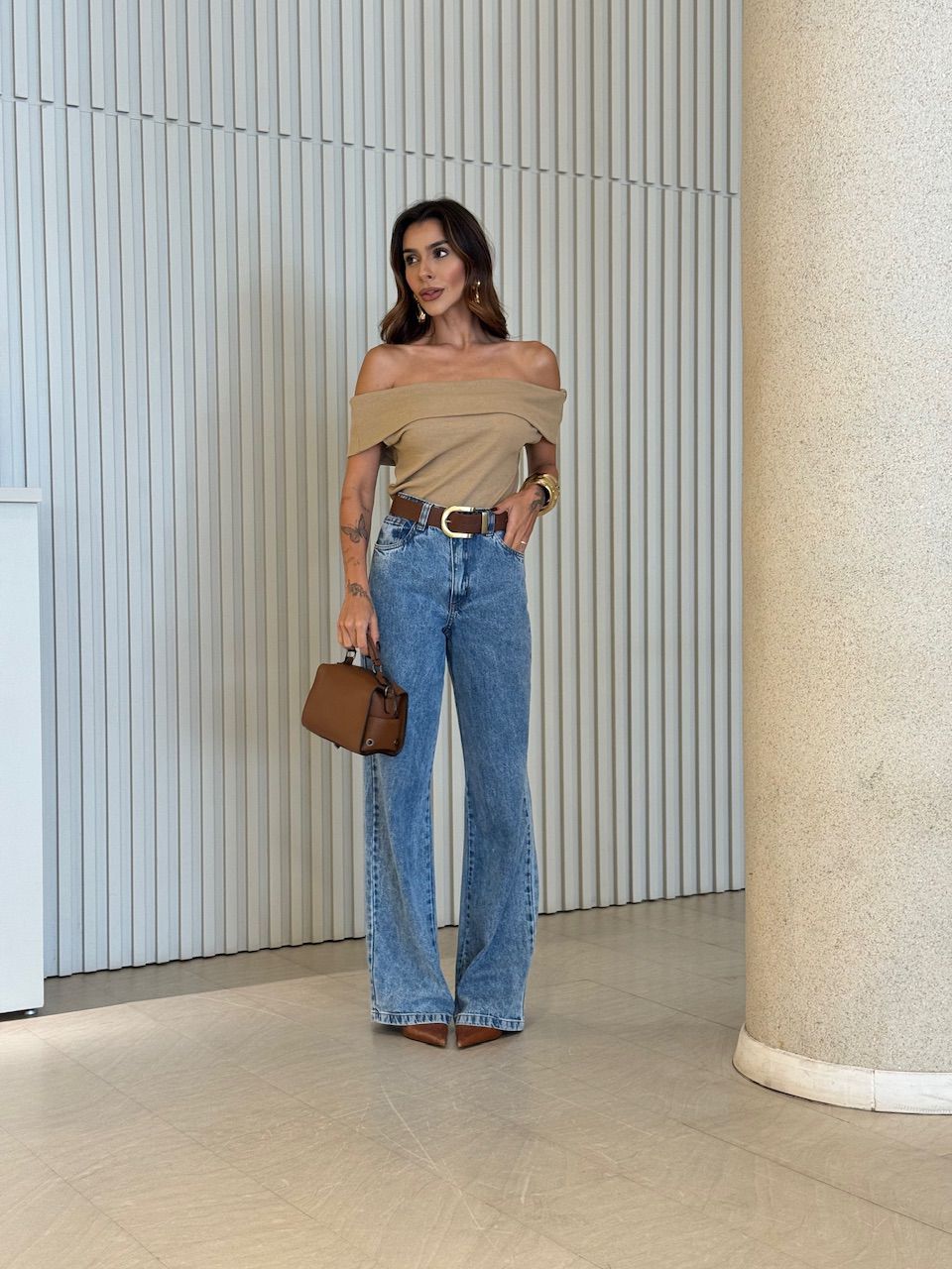 BLUSA DENISE OMBRO A OMBRO NUDE