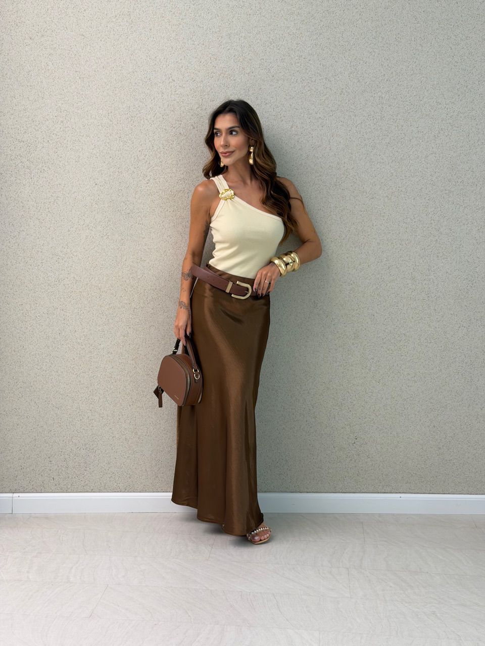 BLUSA HELOISA NULA MANGA AREIA