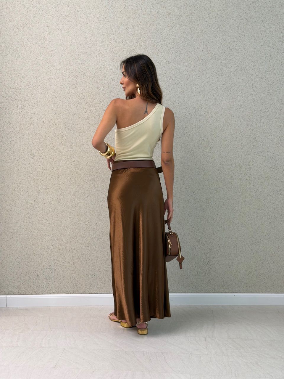 BLUSA HELOISA NULA MANGA AREIA