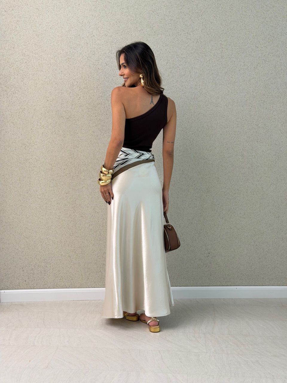 BLUSA HELOISA NULA MANGA CAFÉ