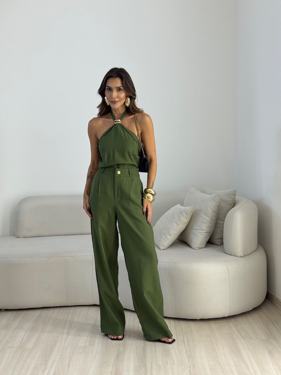 CONJUNTO GISELE FRENTE ÚNICA VERDE - 0073910014 - CAROLLA FERRARO