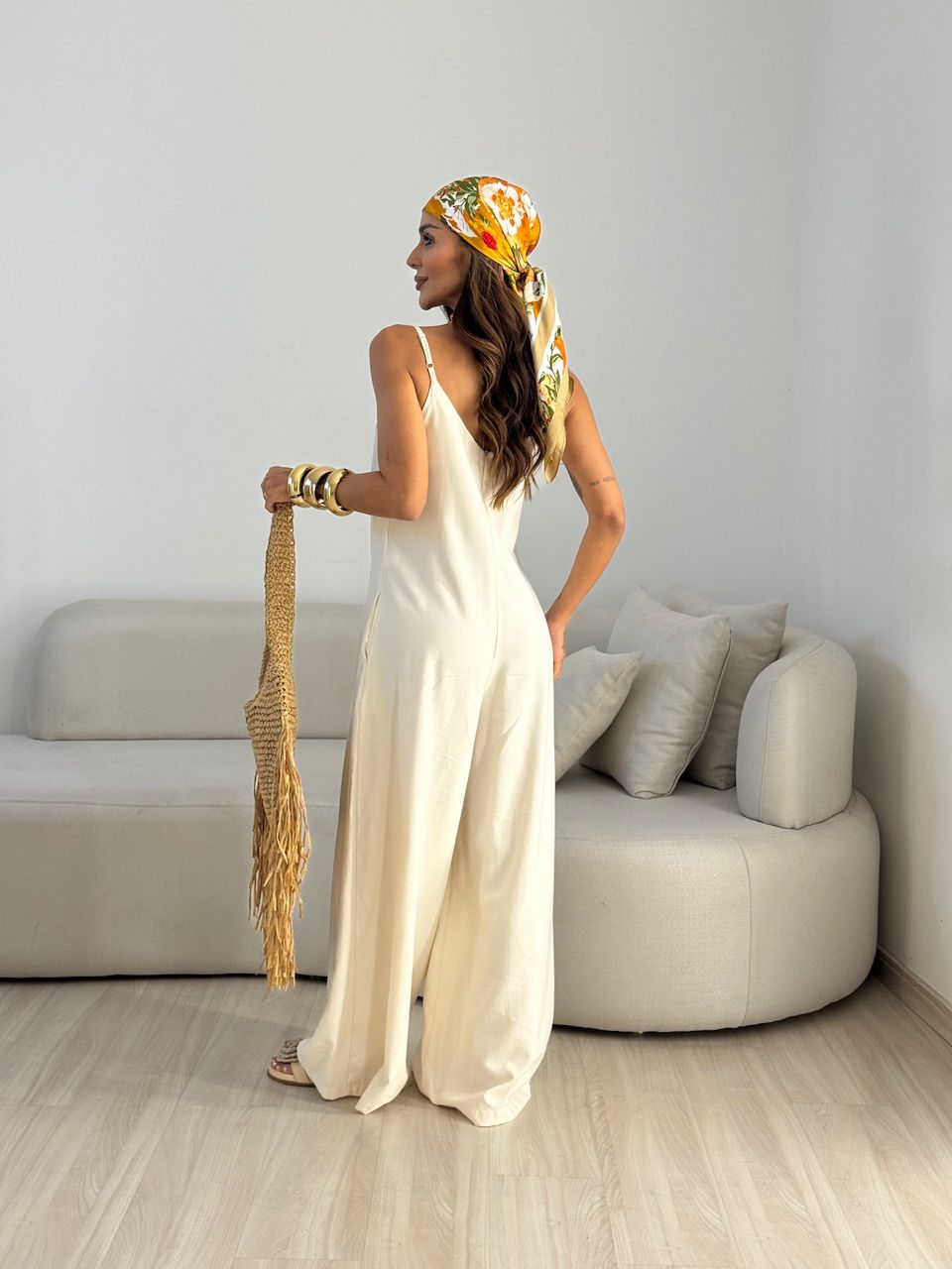 MACACÃO ANITA ALÇA MARFIM