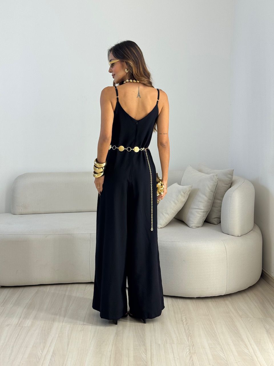 MACACÃO ANITA ALÇA PRETO