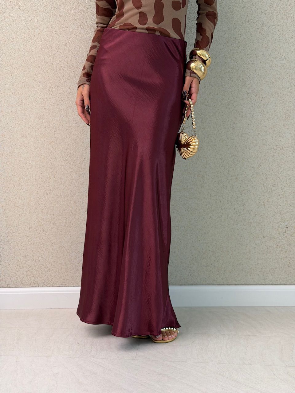 SAIA LORENA ACETINADA VINHO - 0074010168 - CAROLLA FERRARO