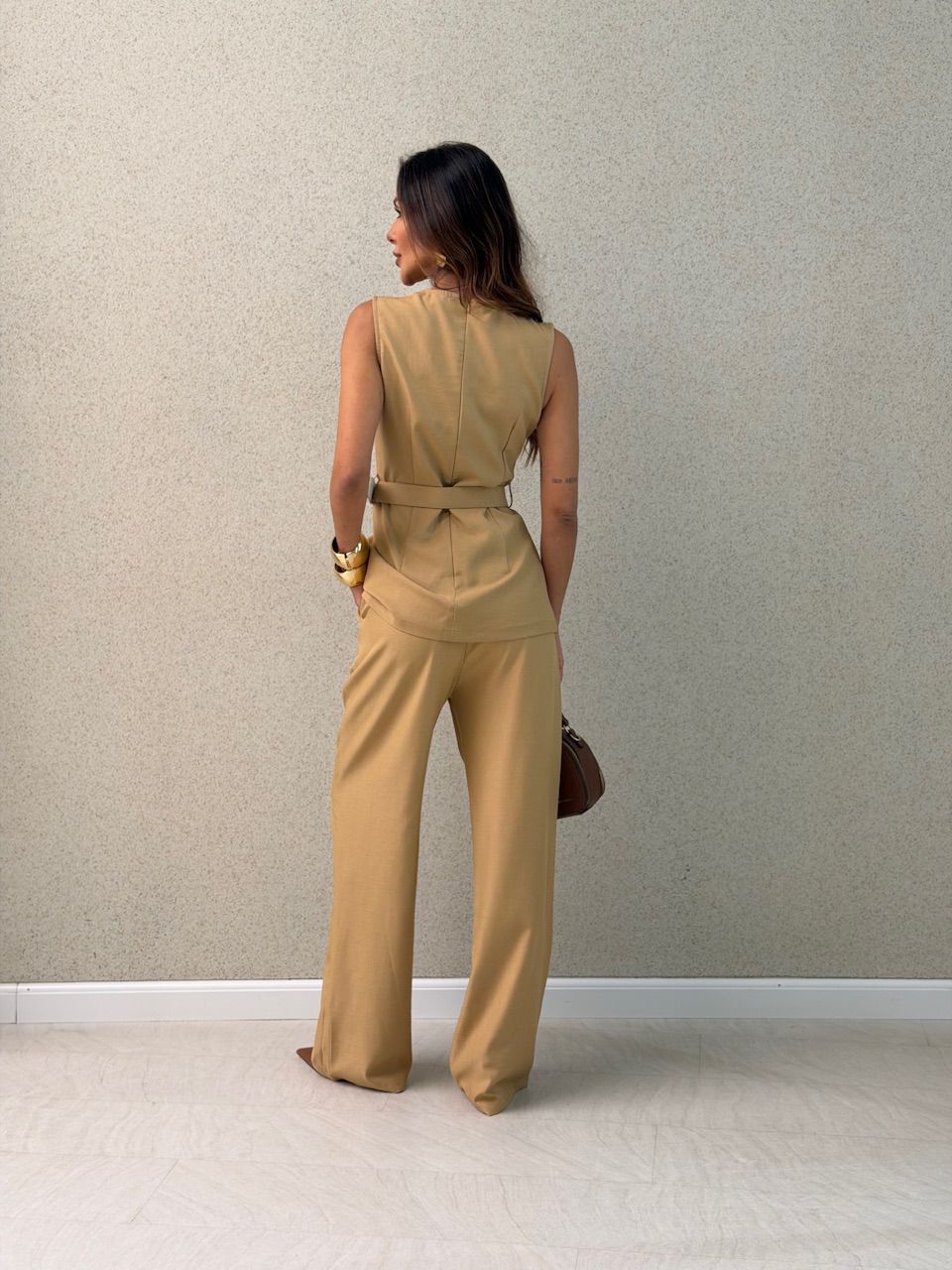 CONJUNTO CLEIDE CALÇA NUDE