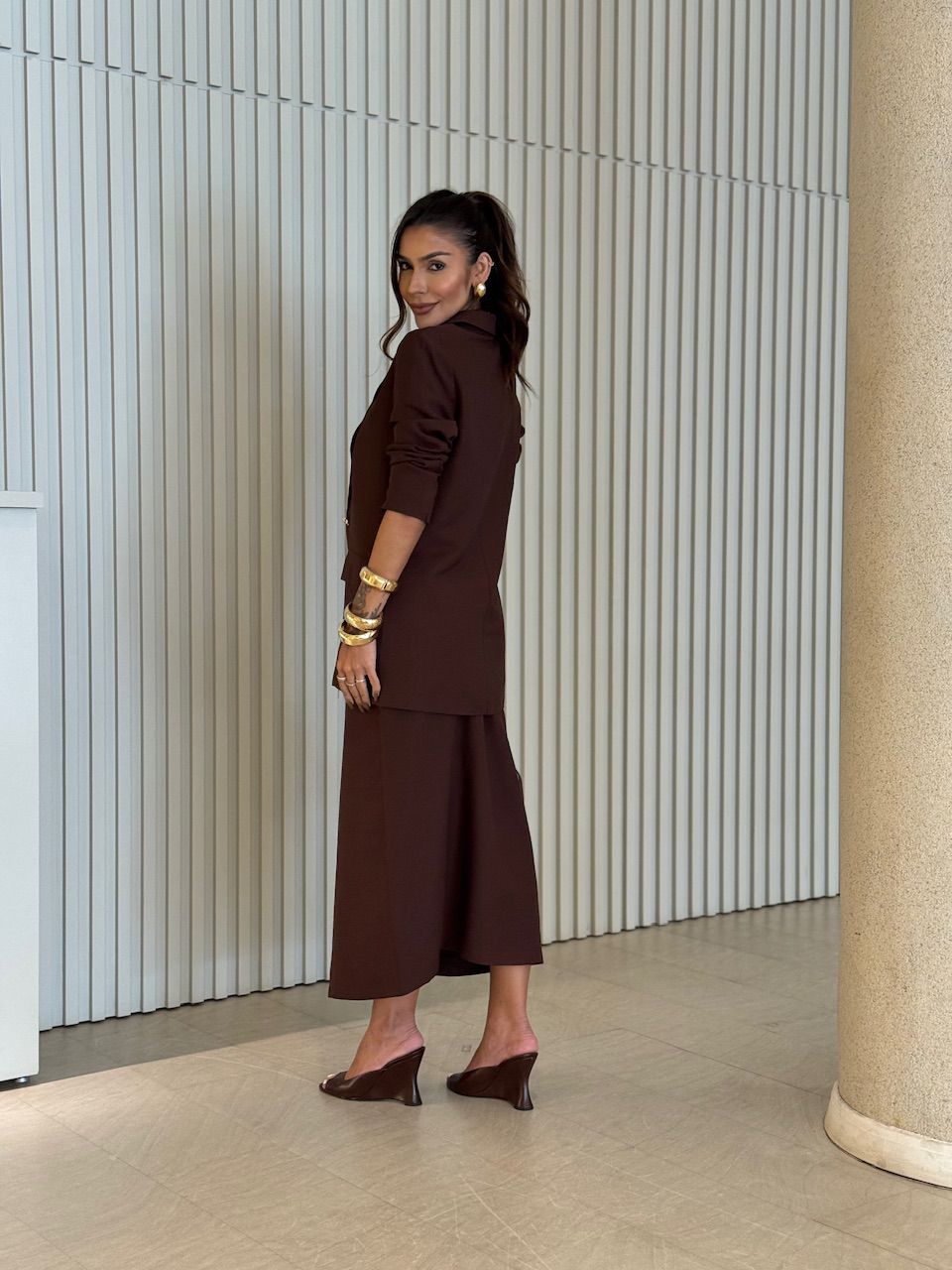 CONJUNTO RITA BLAZER CAFÉ