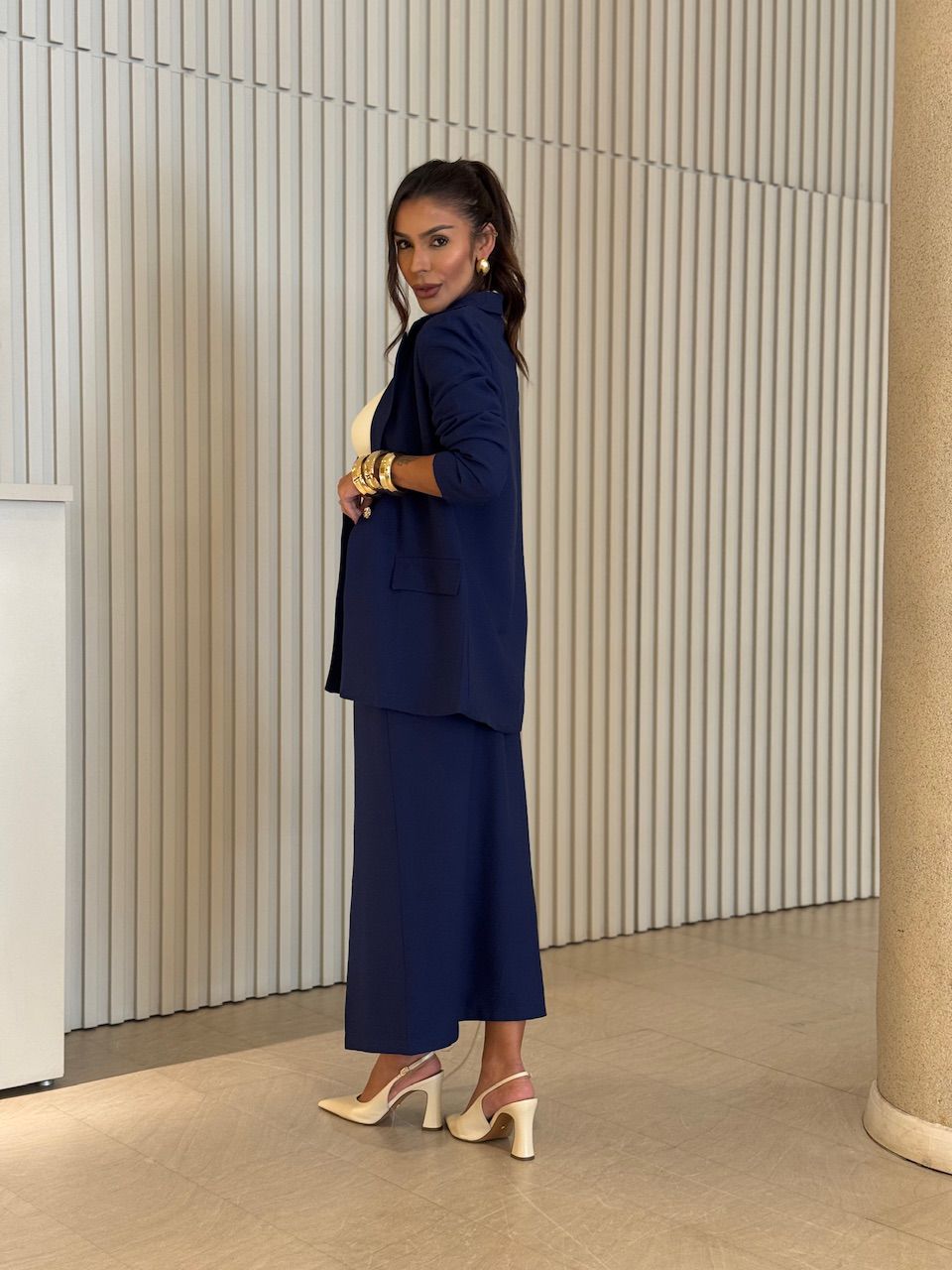 CONJUNTO RITA BLAZER MARINHO