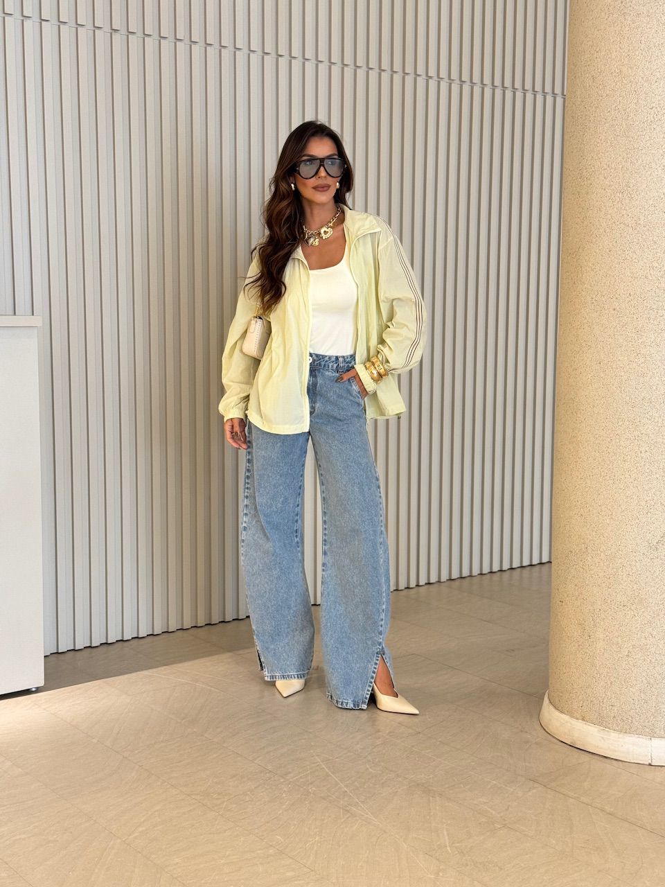 CORTA-VENTO LÍVIA LISTRAS MENTA