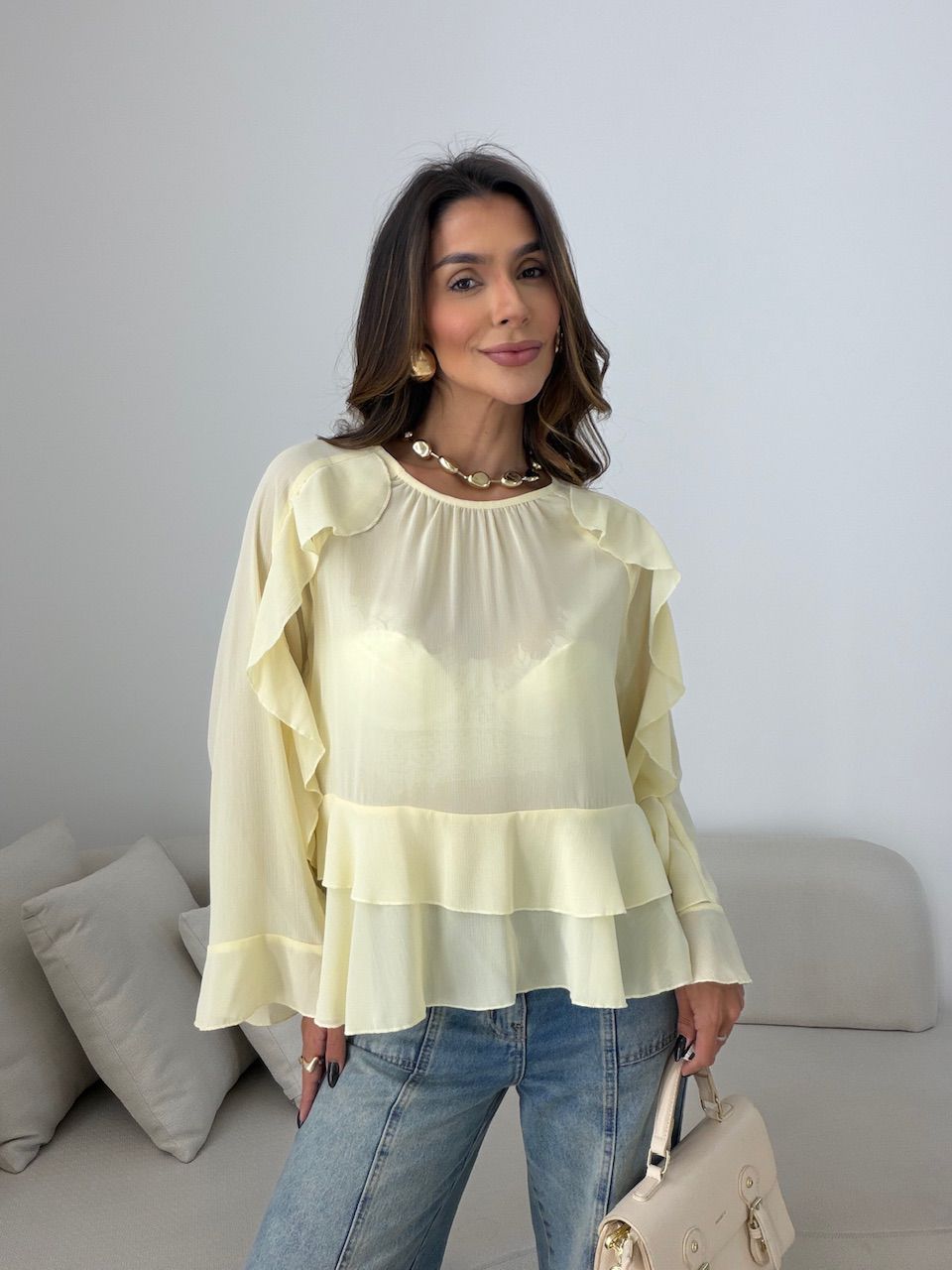 BATA ANA FLÁVIA PEPLUM YELLOW BUTTER - 0077250431 - CAROLLA FERRARO