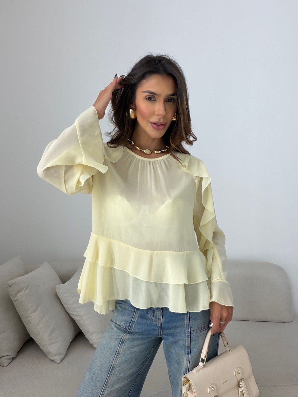 BATA ANA FLÁVIA PEPLUM YELLOW BUTTER