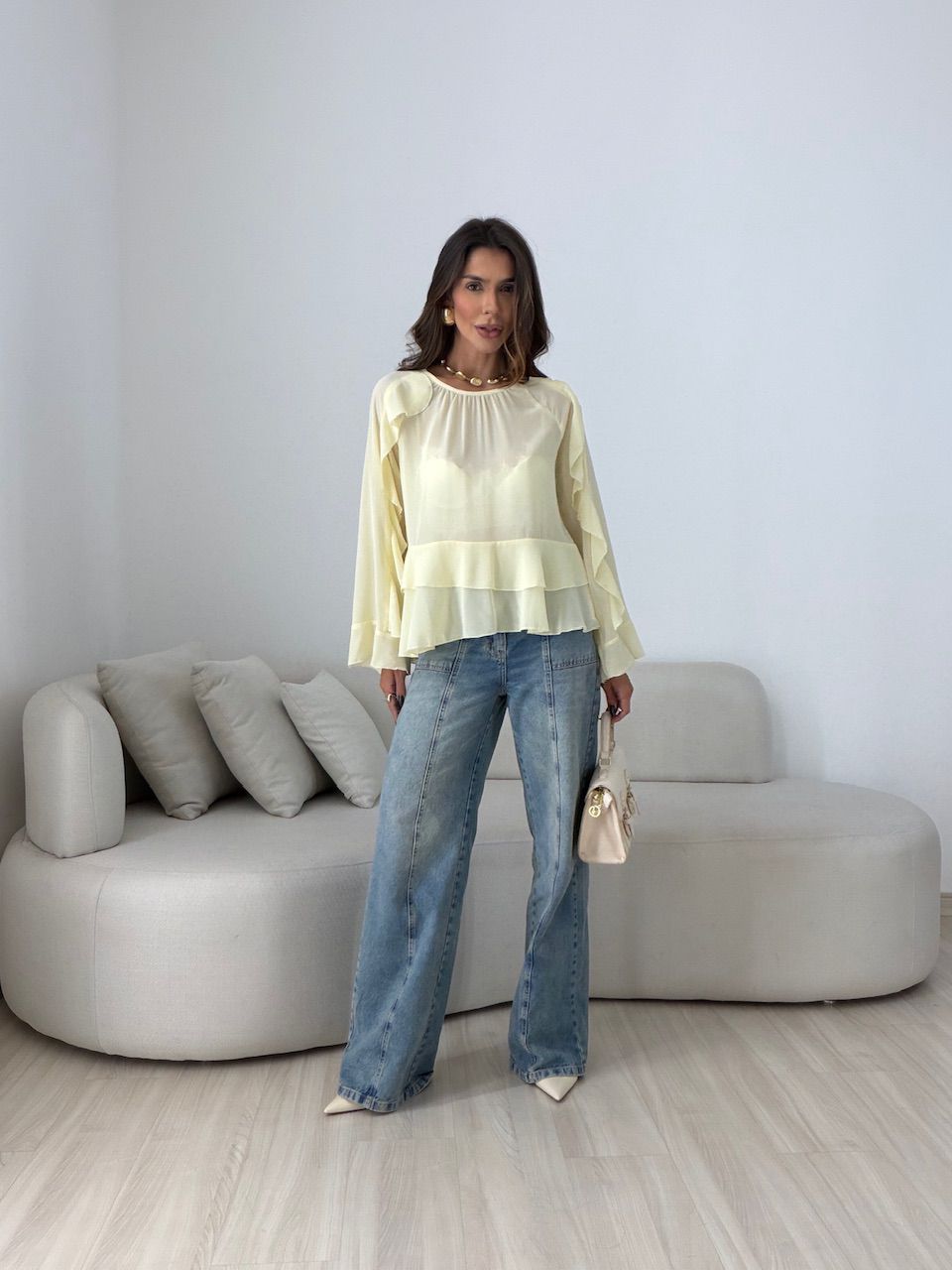 BATA ANA FLÁVIA PEPLUM YELLOW BUTTER