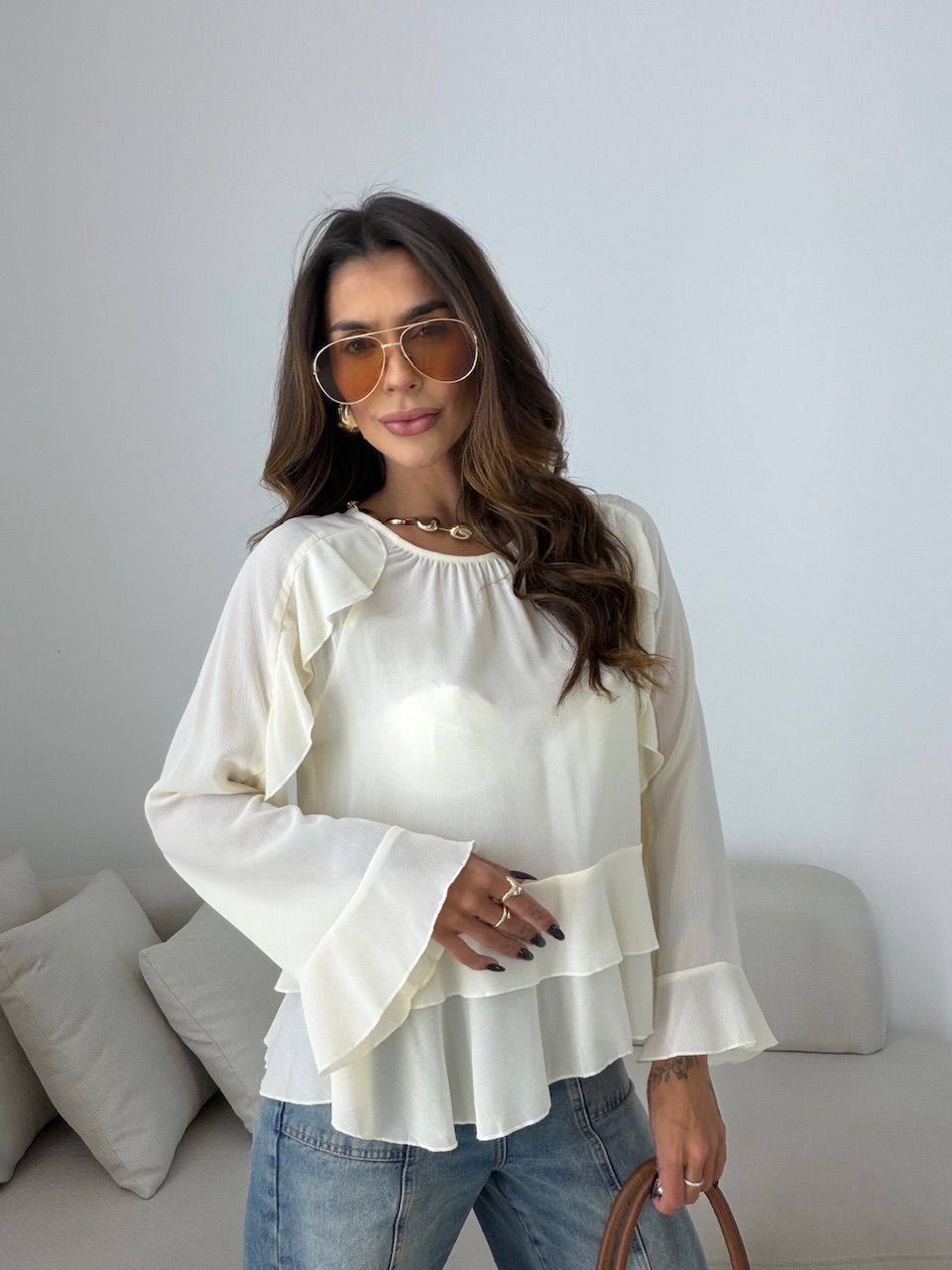 BATA ANA FLÁVIA PEPLUM AREIA