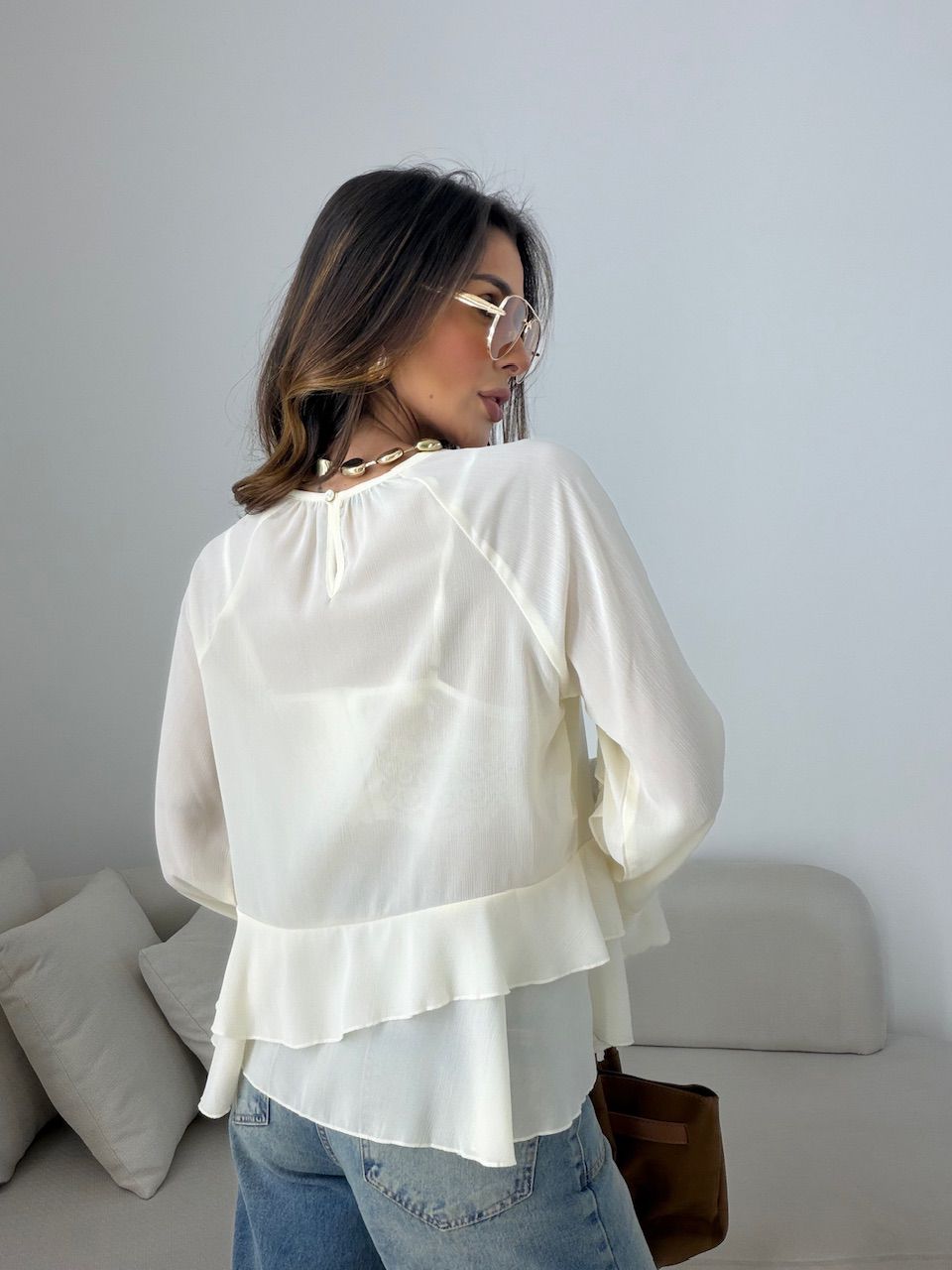 BATA ANA FLÁVIA PEPLUM AREIA