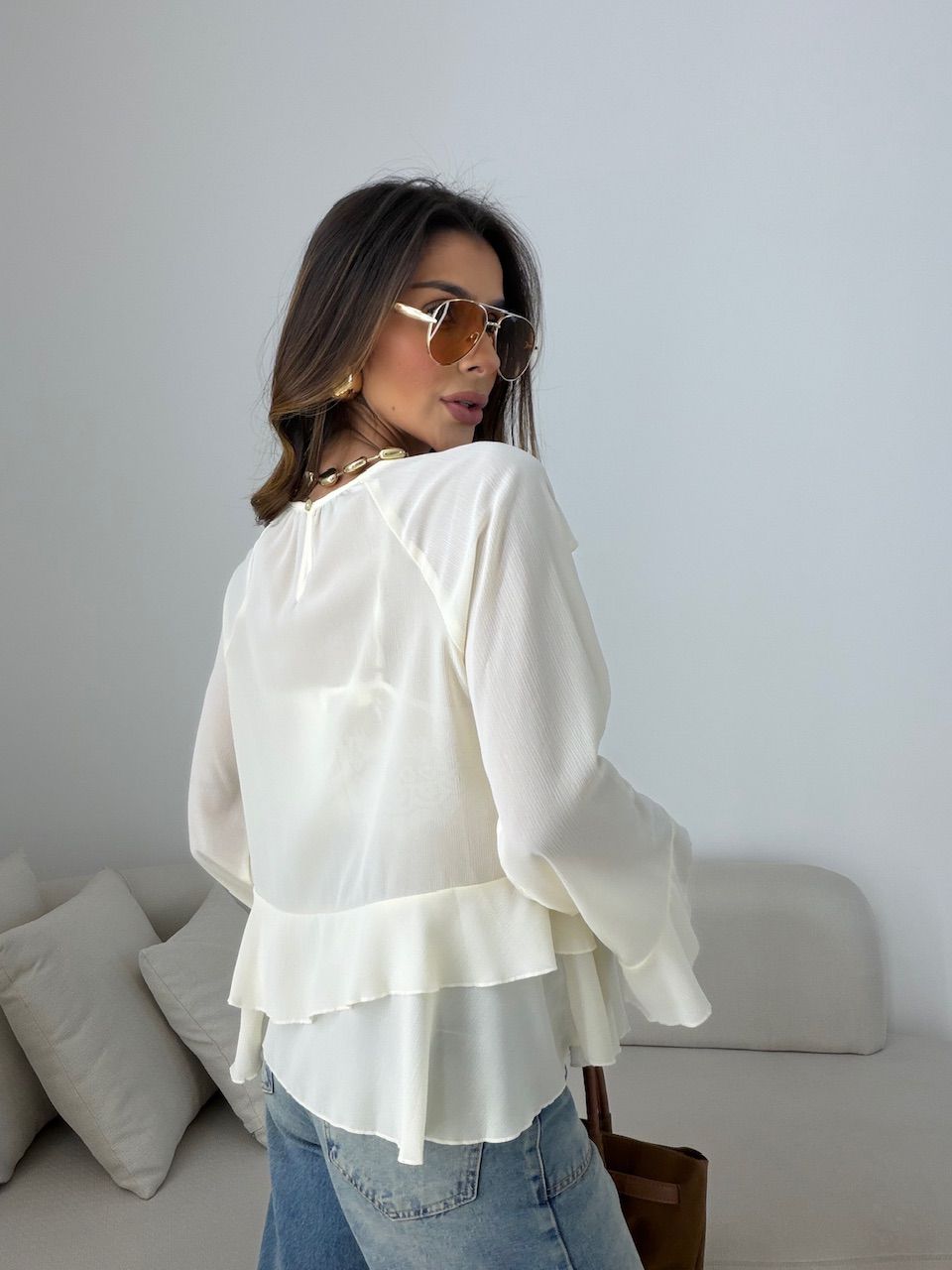 BATA ANA FLÁVIA PEPLUM AREIA
